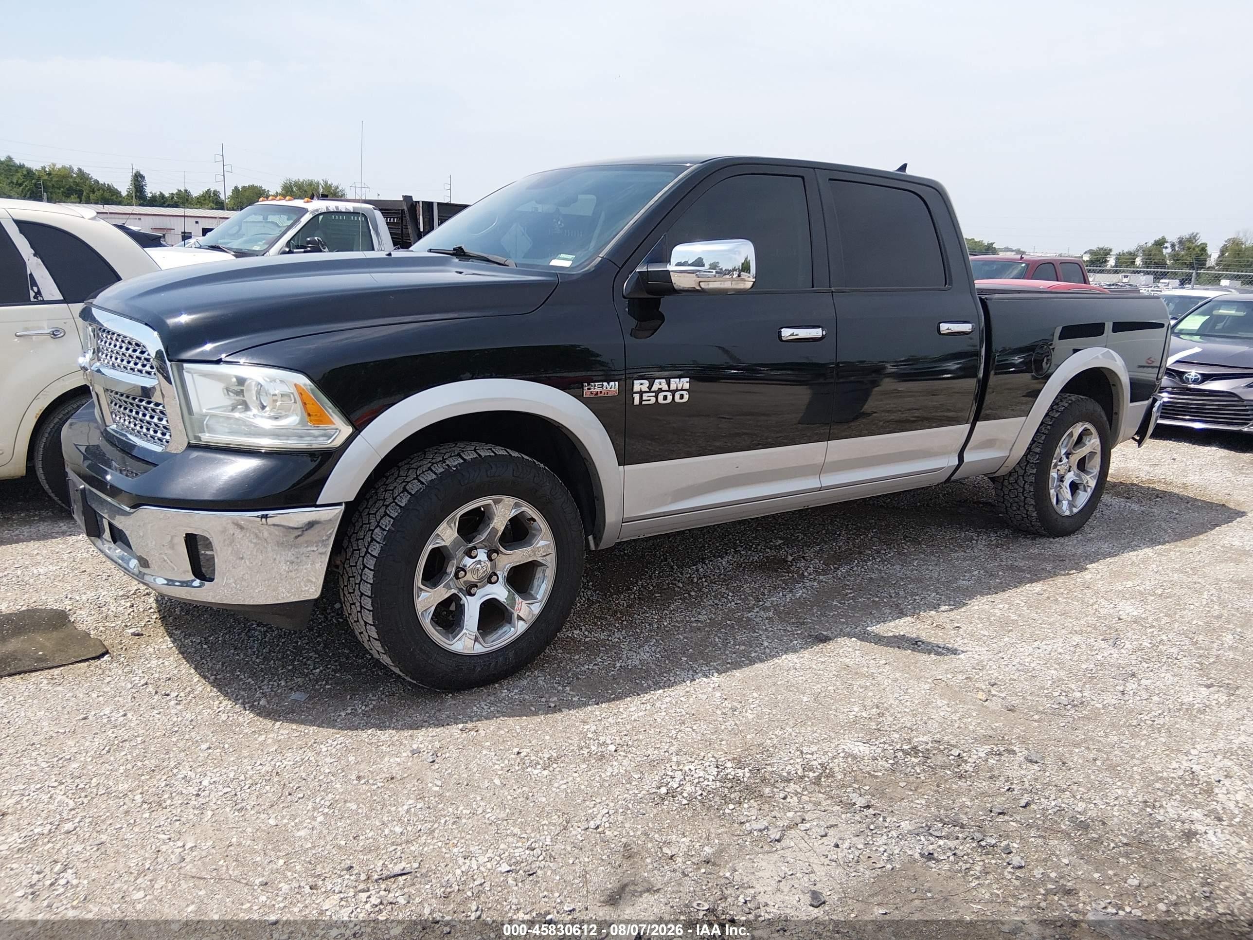 2014 Ram 1500 Laramie Black vin: 1C6RR7VT6ES312304