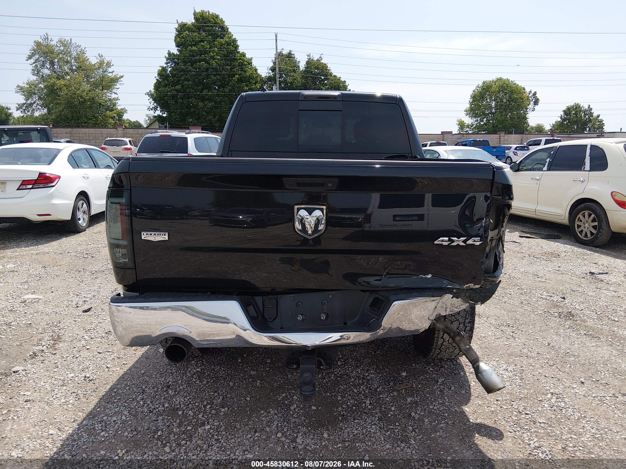 2014 Ram 1500 Laramie Black vin: 1C6RR7VT6ES312304