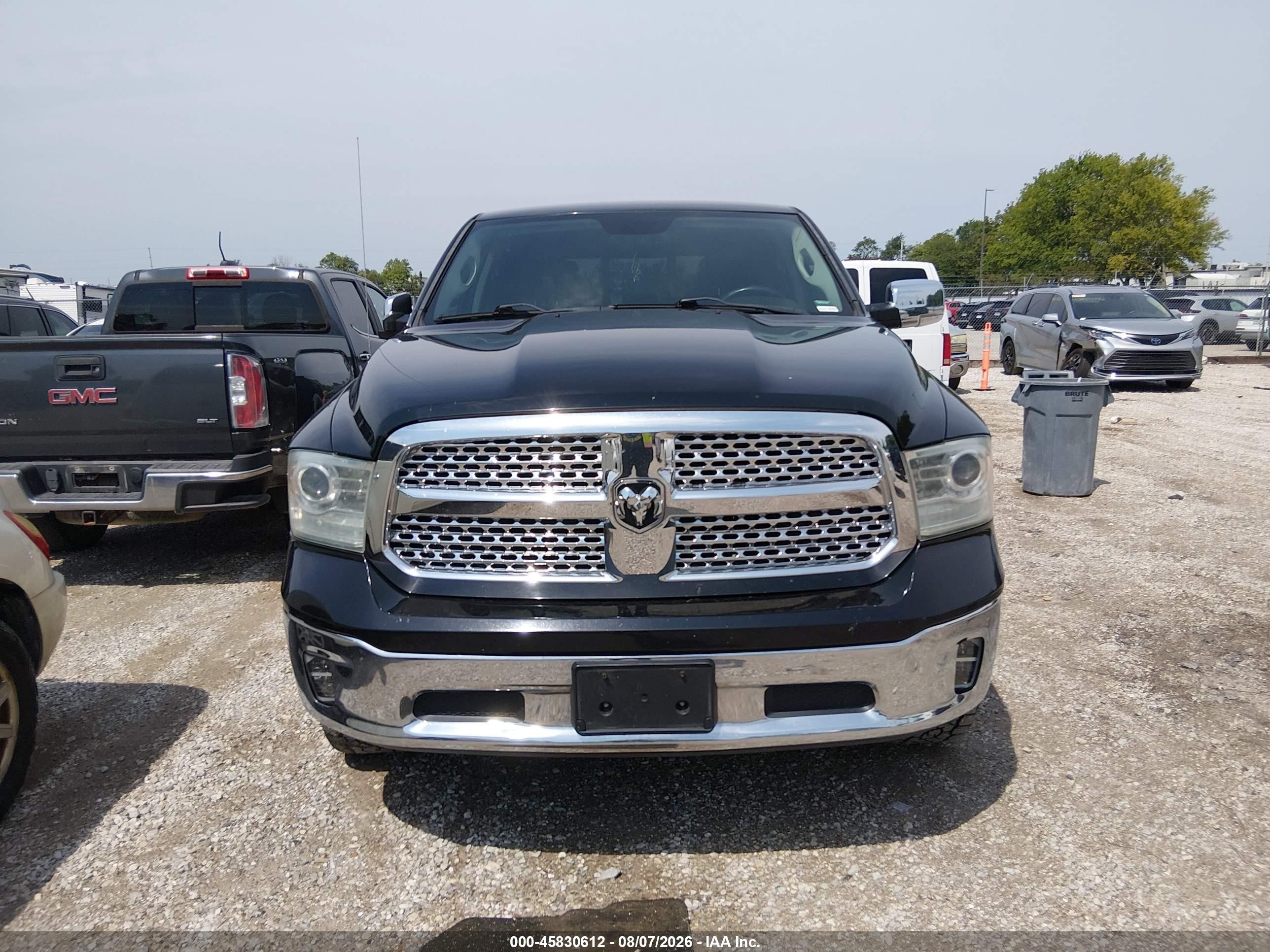 2014 Ram 1500 Laramie Black vin: 1C6RR7VT6ES312304