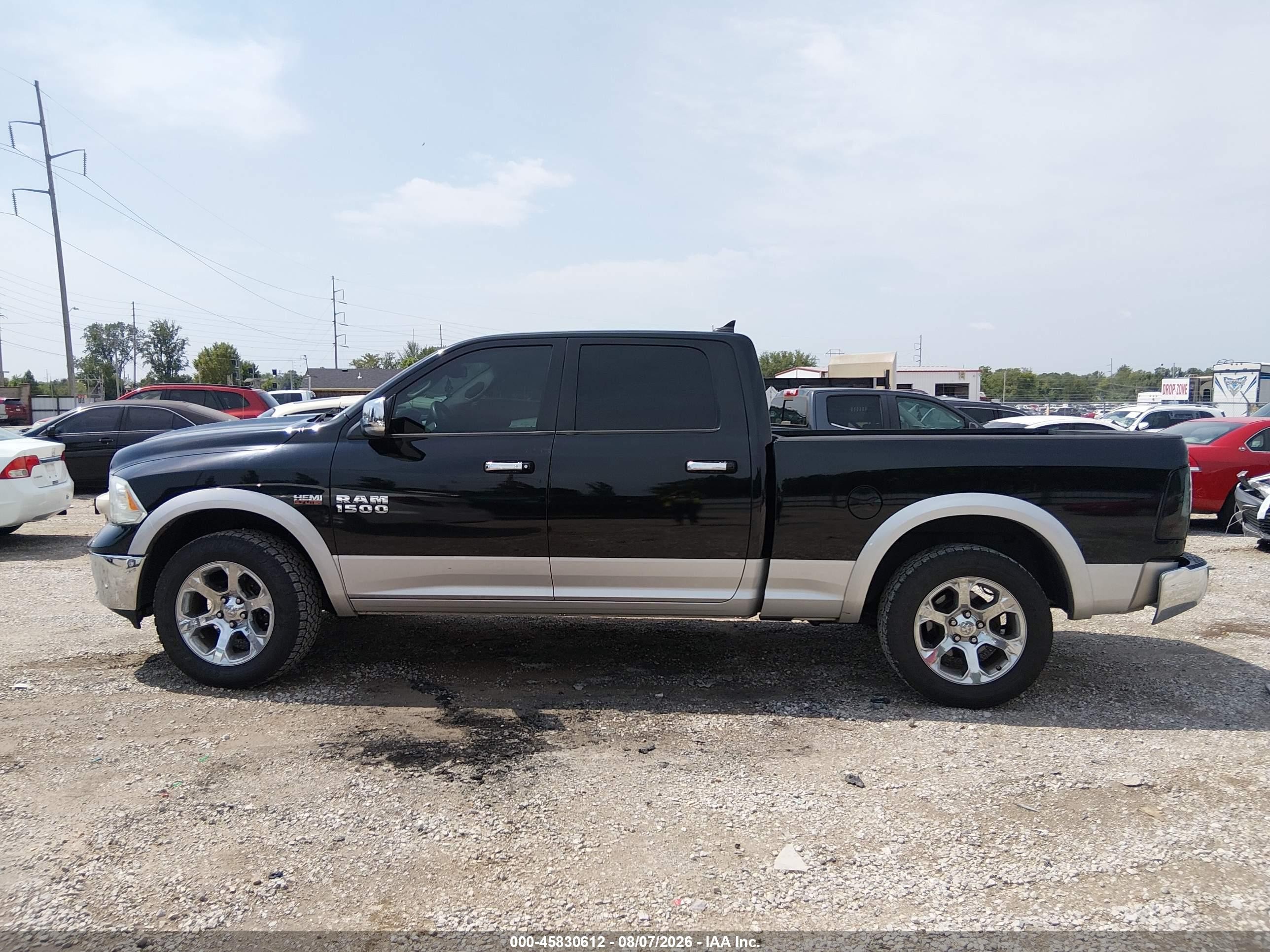 2014 Ram 1500 Laramie Black vin: 1C6RR7VT6ES312304