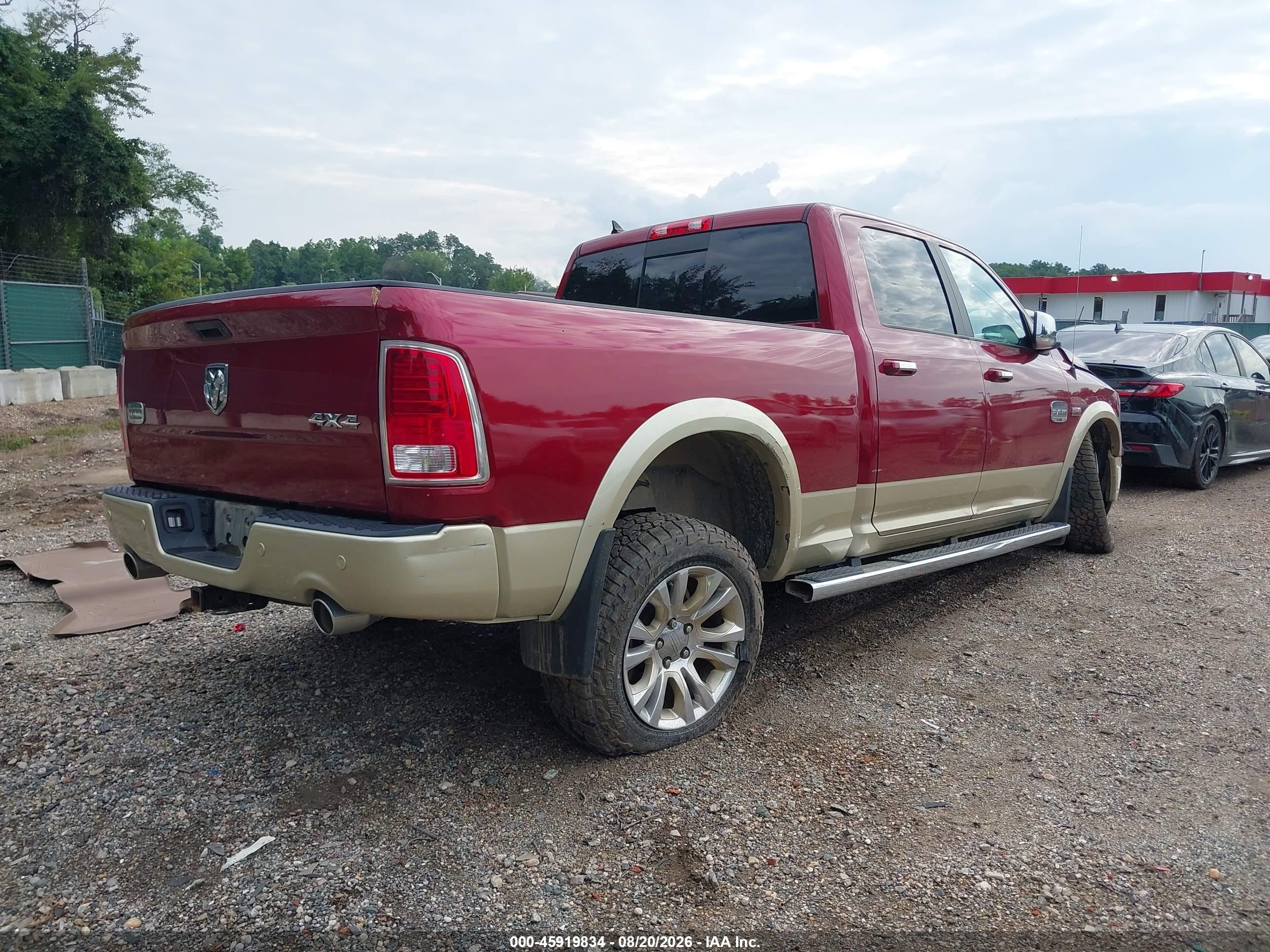 2015 Ram 1500 Laramie Longhorn Burgundy vin: 1C6RR7WT5FS525163