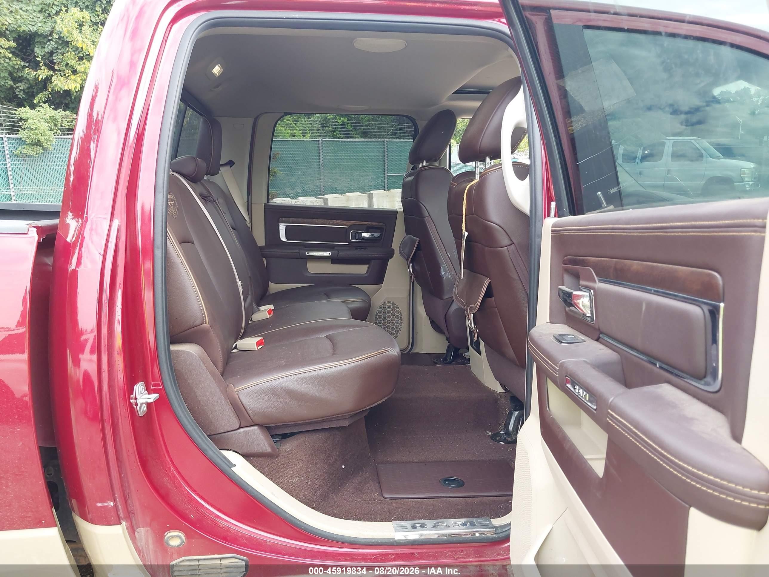 2015 Ram 1500 Laramie Longhorn Burgundy vin: 1C6RR7WT5FS525163