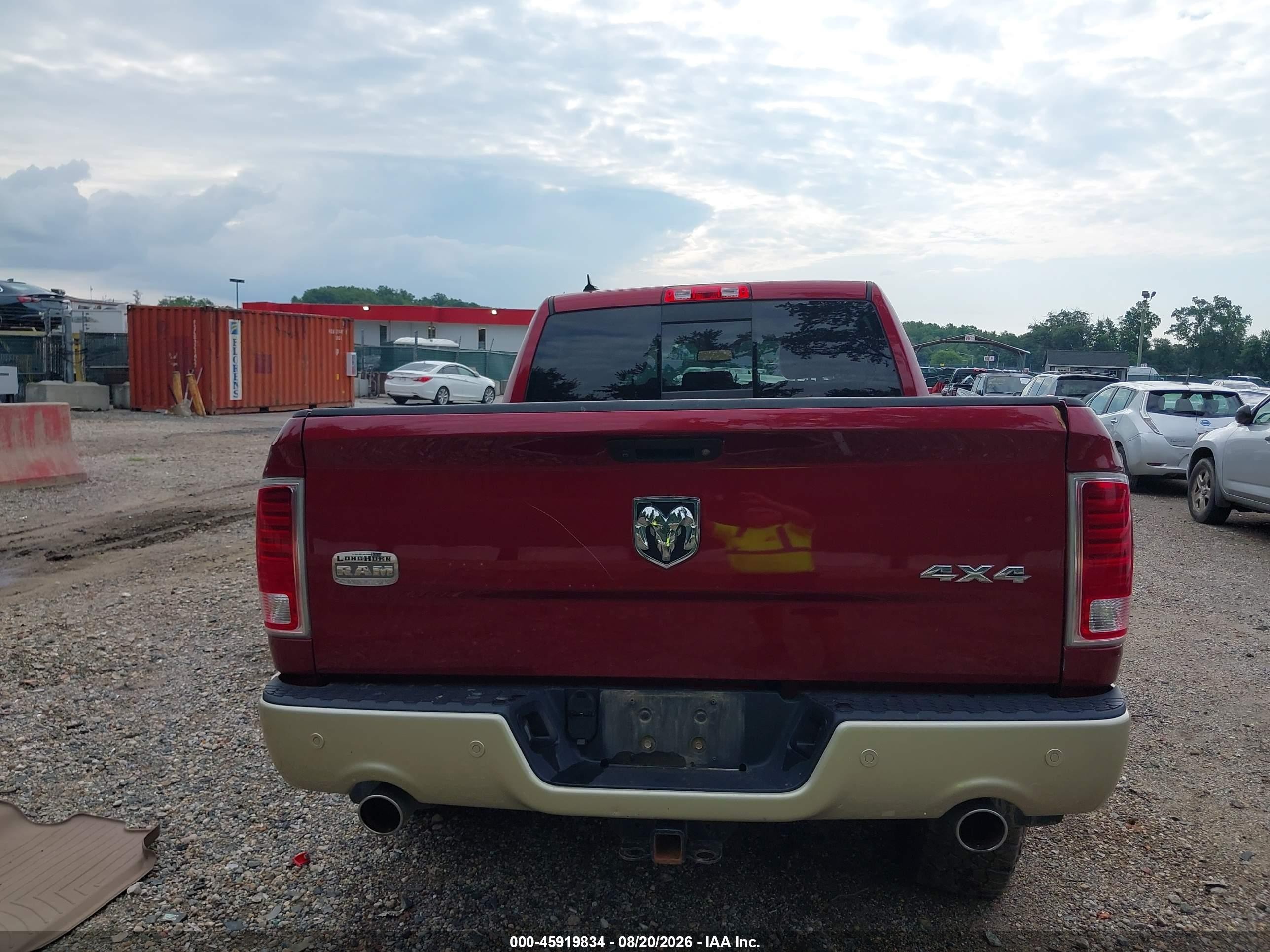 2015 Ram 1500 Laramie Longhorn Burgundy vin: 1C6RR7WT5FS525163