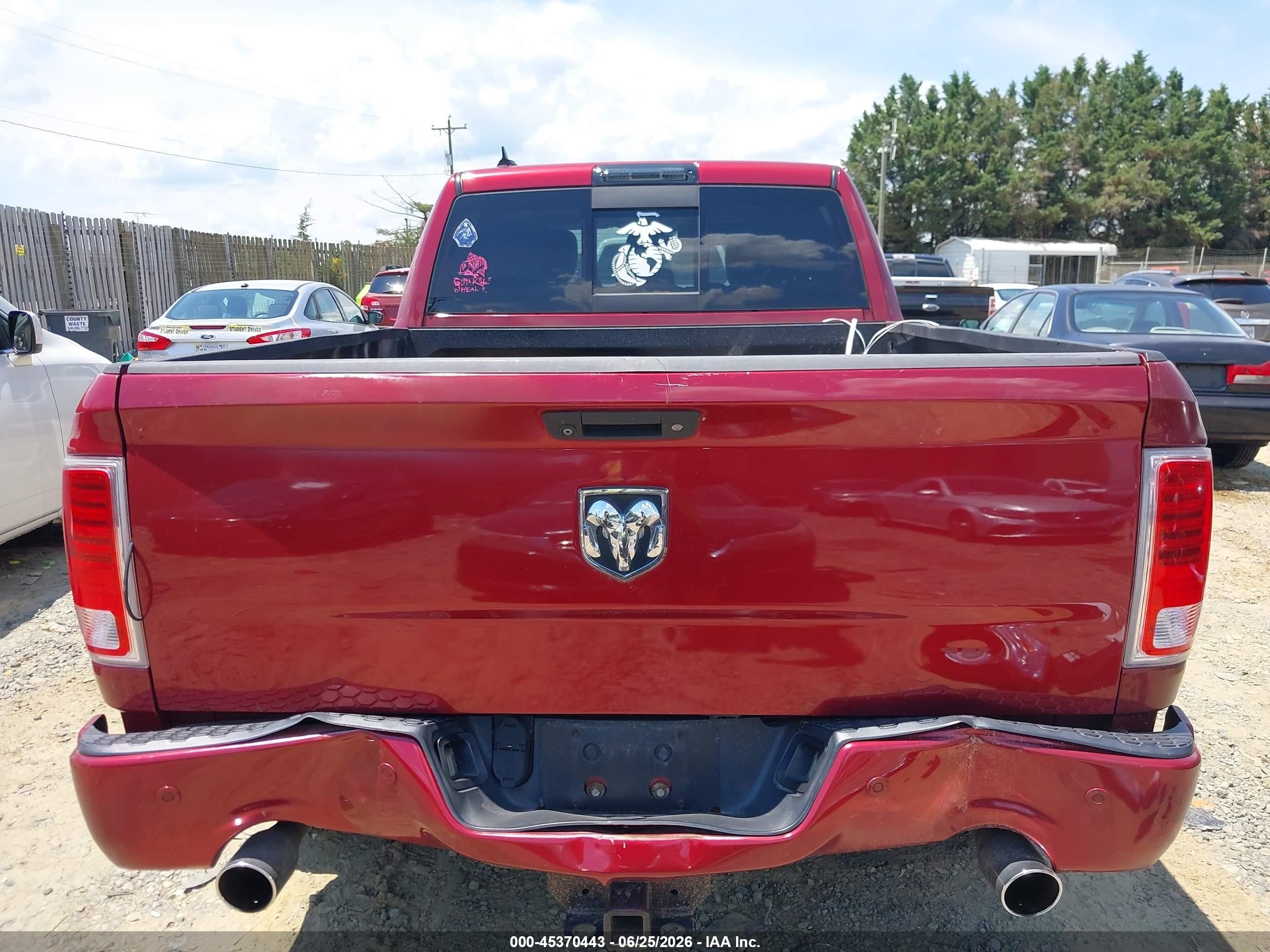 2014 Ram 1500 Longhorn Limited Бордовый vin: 1C6RR7WT7ES414628