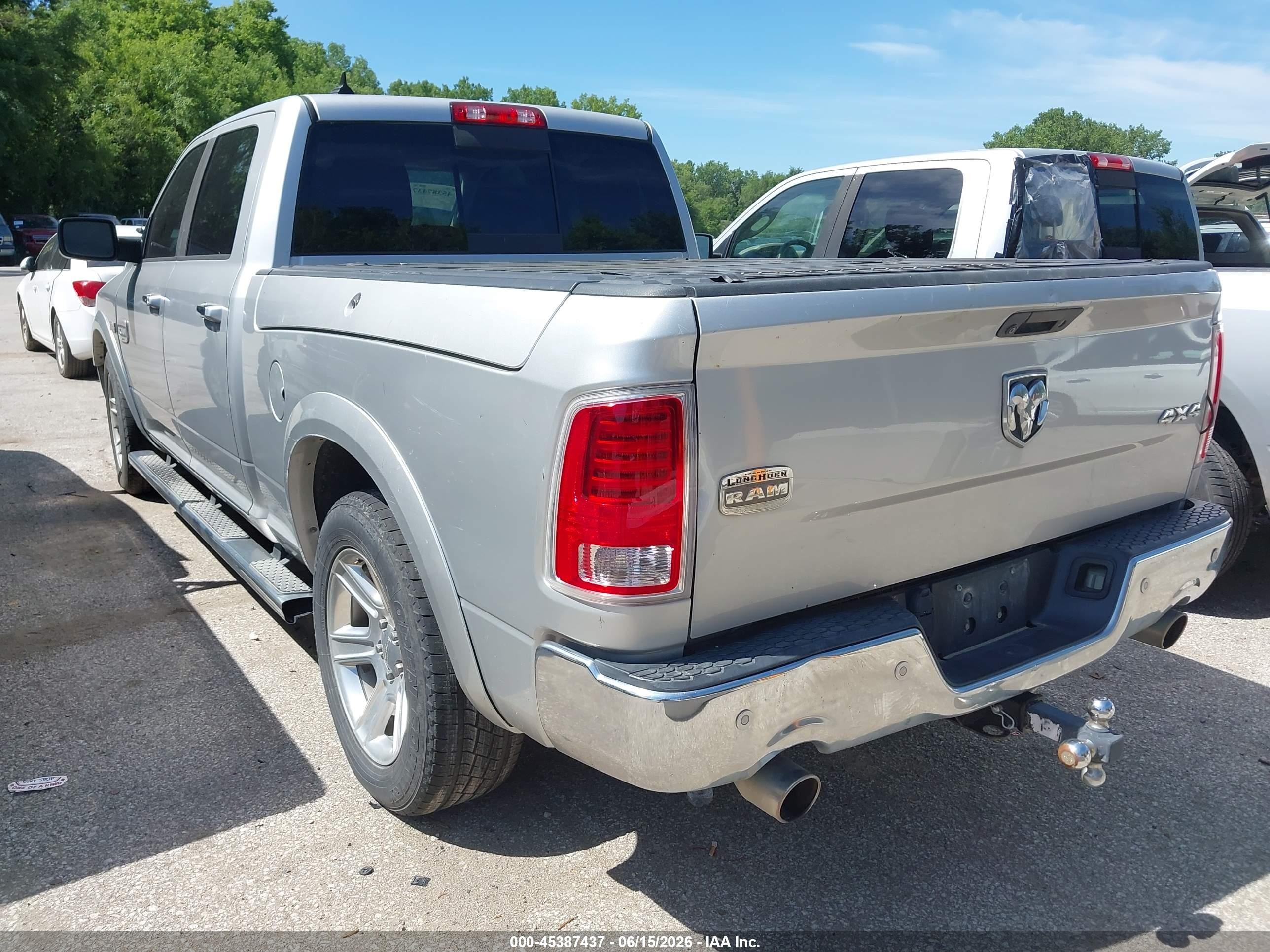 2015 Ram 1500 Laramie Longhorn Gray vin: 1C6RR7WT9FS538739