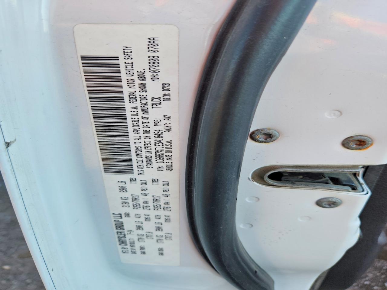 2014 Ram 1500 Ssv White vin: 1C6RR7XT1ES418494