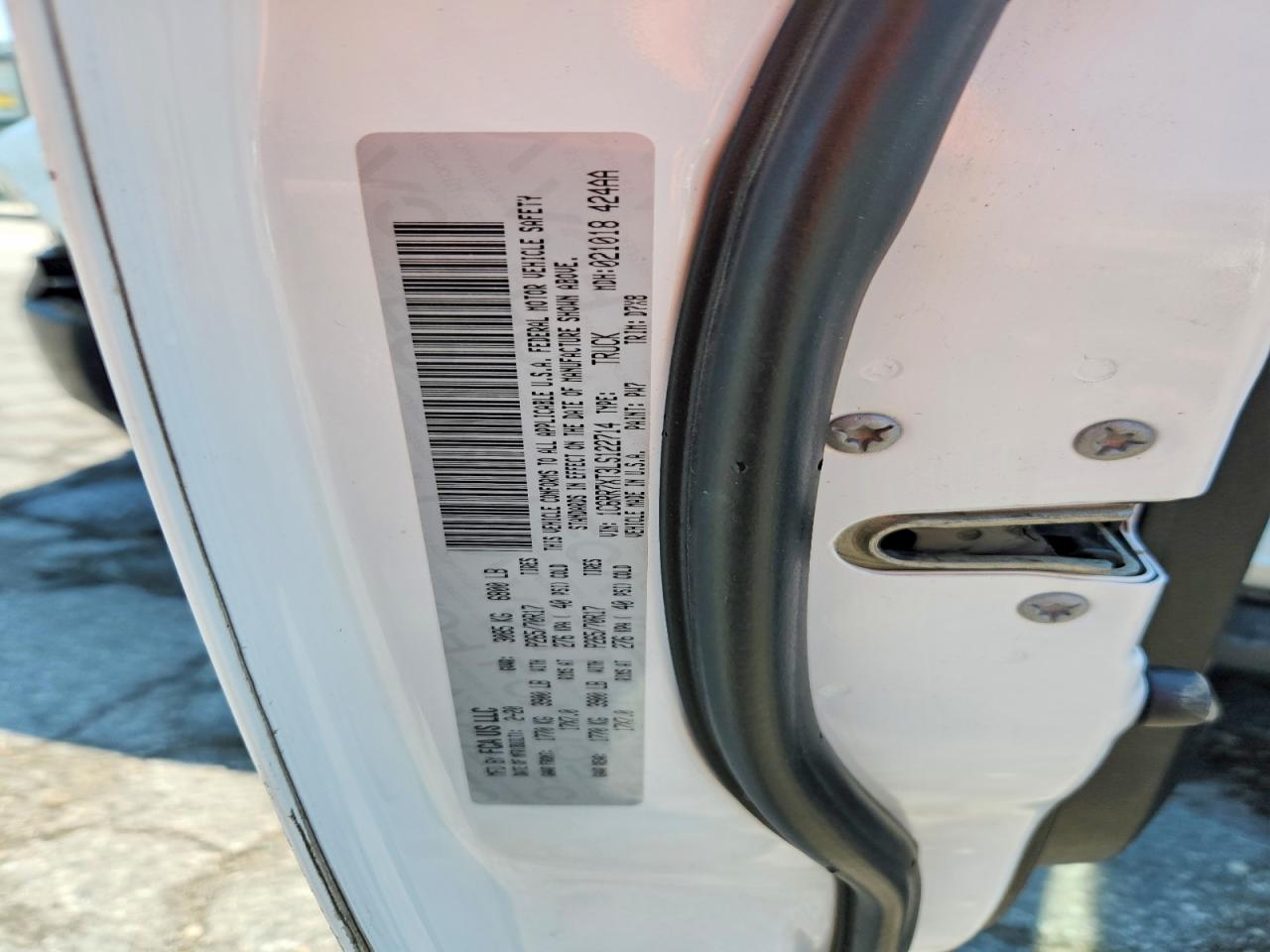 2020 Ram 1500 Classic Ssv White vin: 1C6RR7XT3LS122714