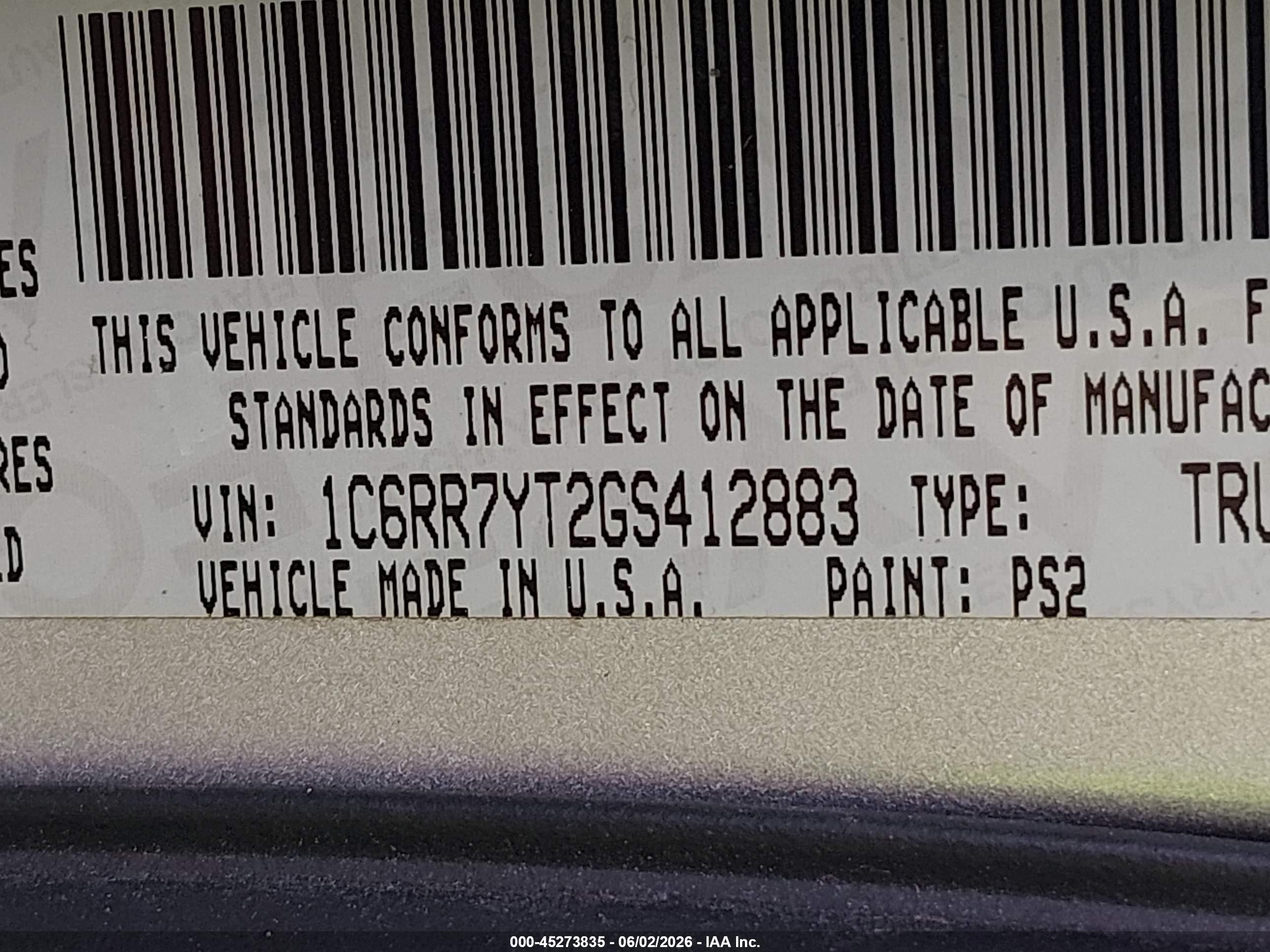 2016 Ram 1500 Rebel Silver vin: 1C6RR7YT2GS412883