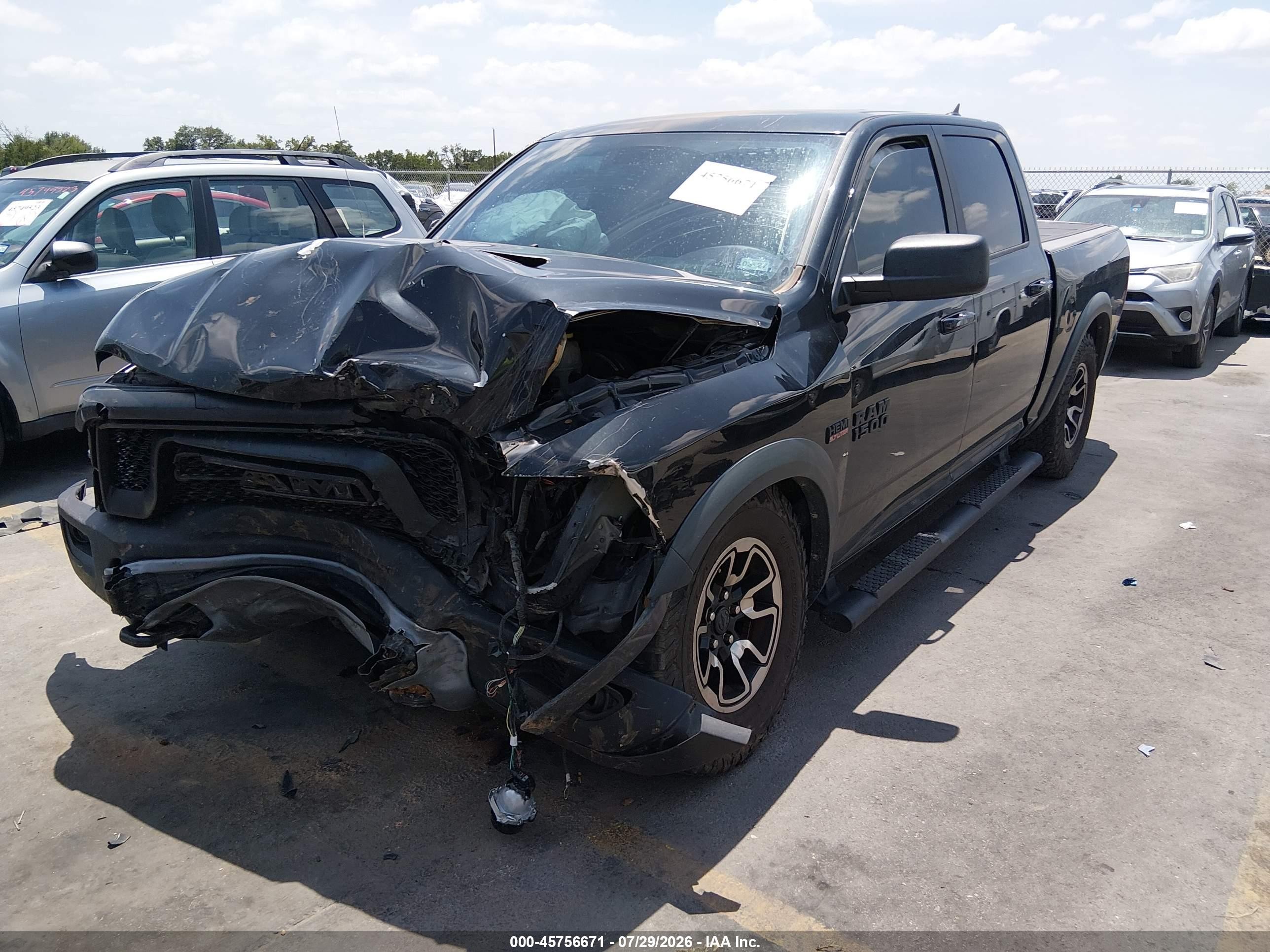 2017 Ram 1500 Rebel  4x4 5'7 Box Black vin: 1C6RR7YT4HS573320