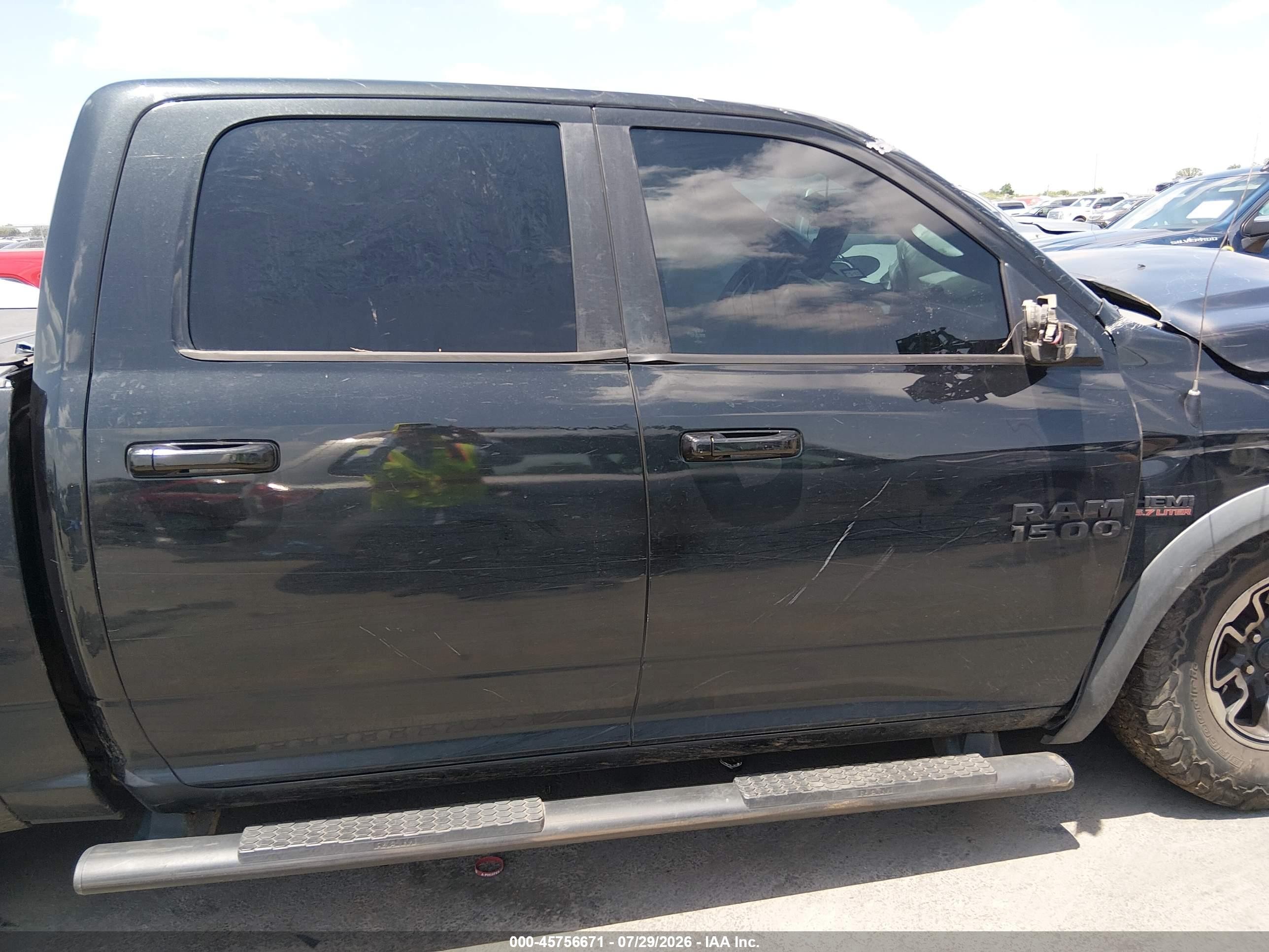 2017 Ram 1500 Rebel  4x4 5'7 Box Black vin: 1C6RR7YT4HS573320