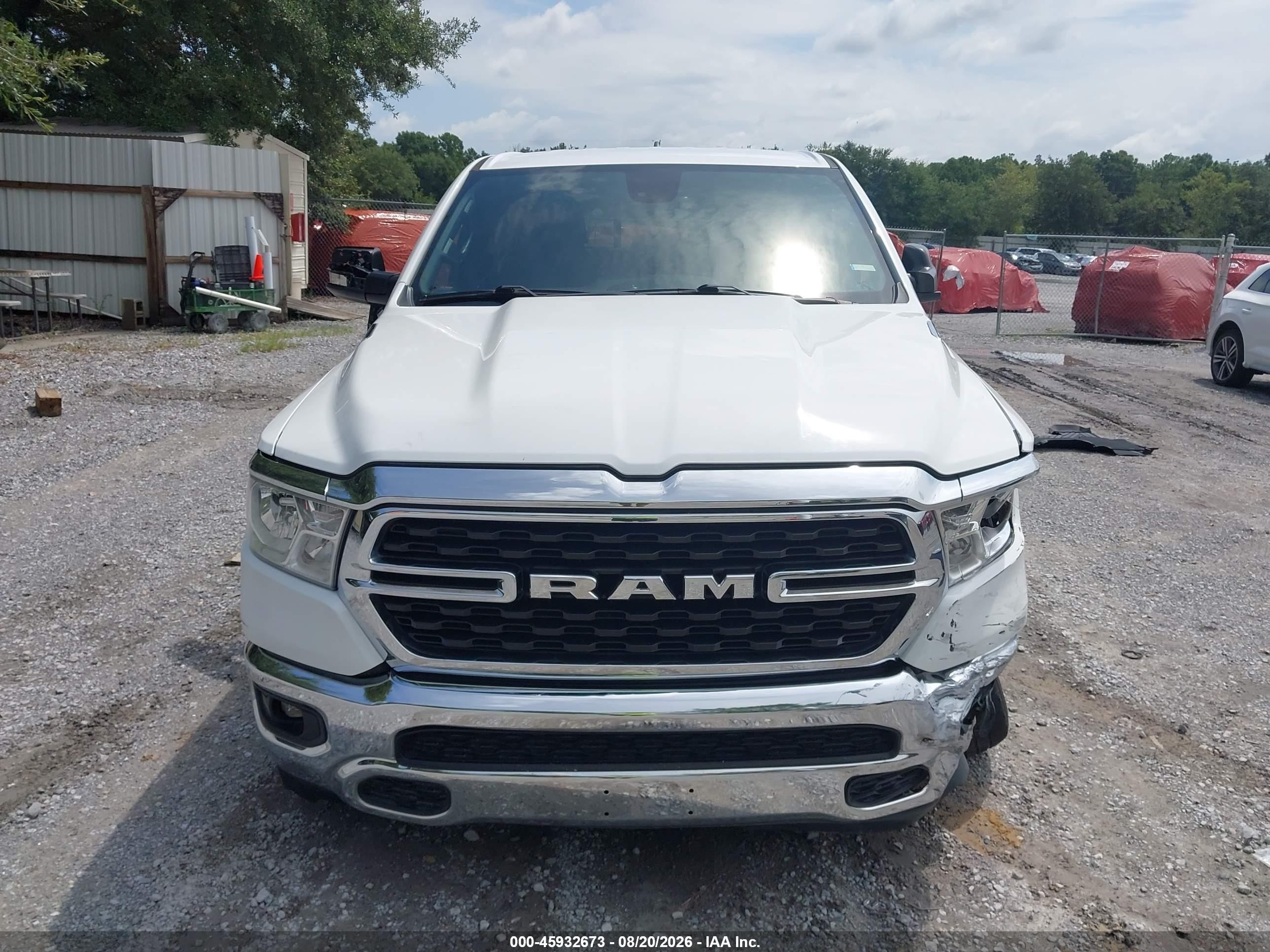 2022 Ram 1500 Big Horn  4x2 6'4 Box White vin: 1C6RREBG2NN197100