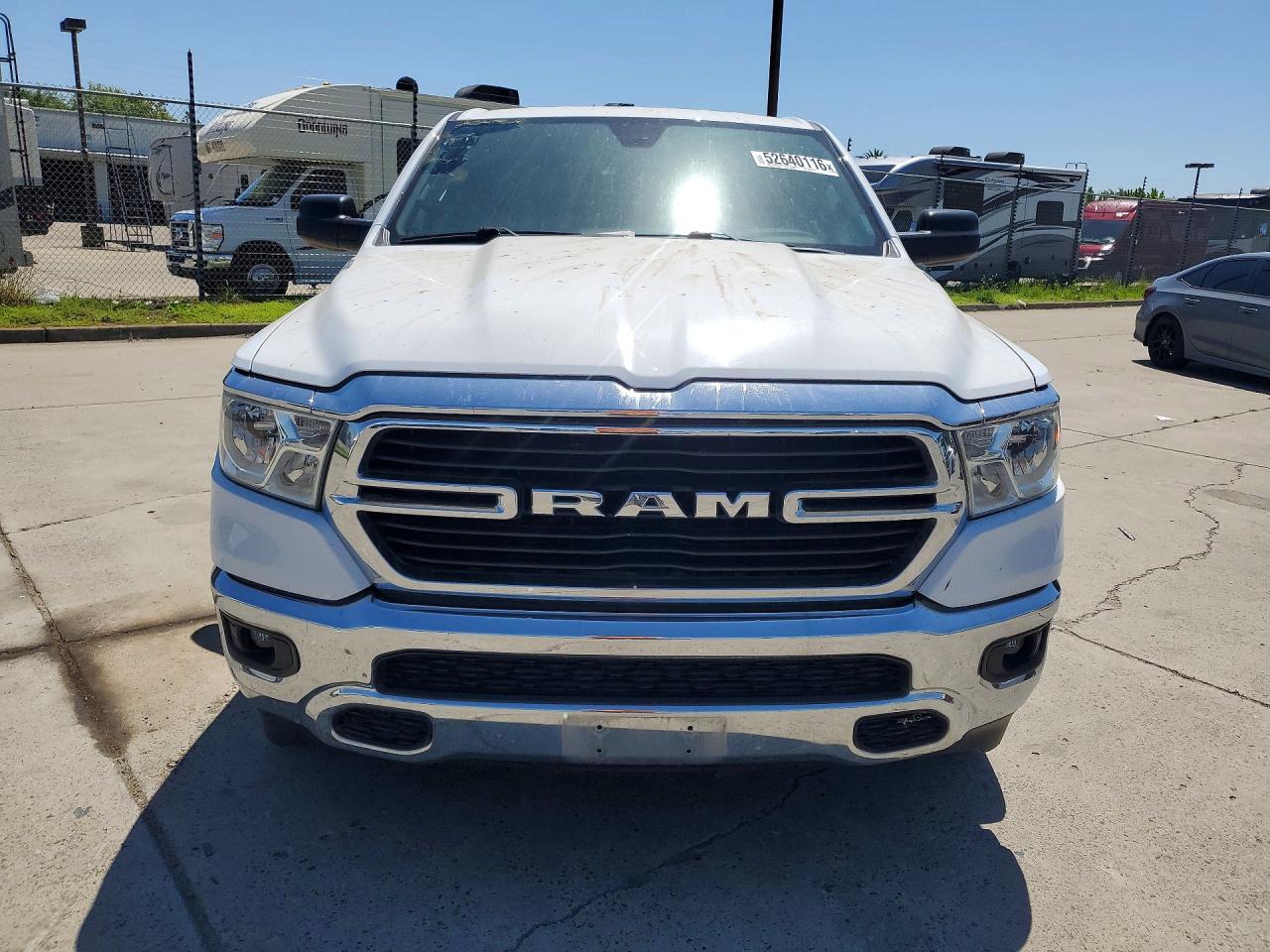 2021 Ram 1500 Big Horn White vin: 1C6RREBG3MN747306