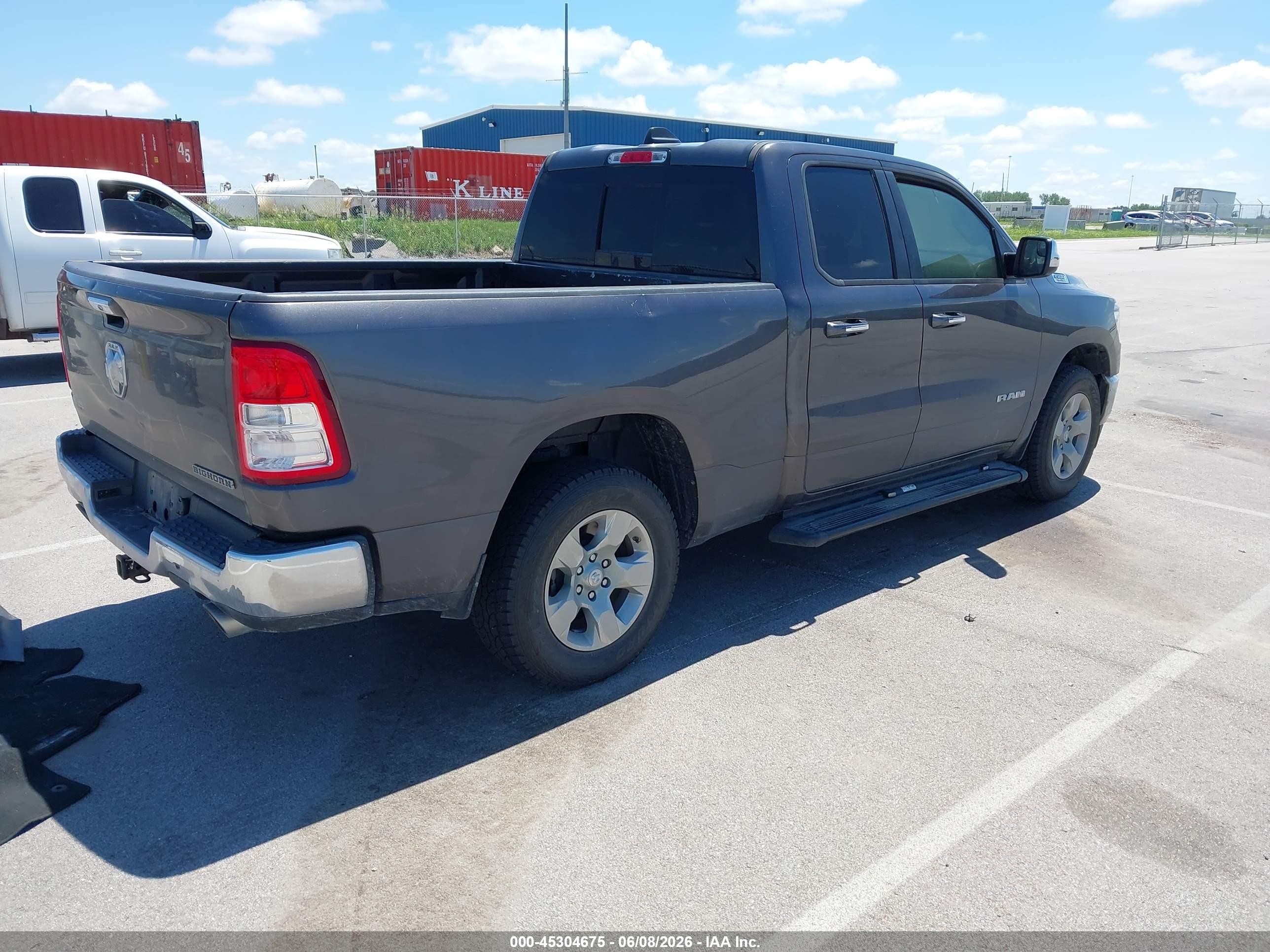 2019 Ram 1500 Big Horn/lone Star  4x2 6'4 Box Gray vin: 1C6RREBT1KN891706