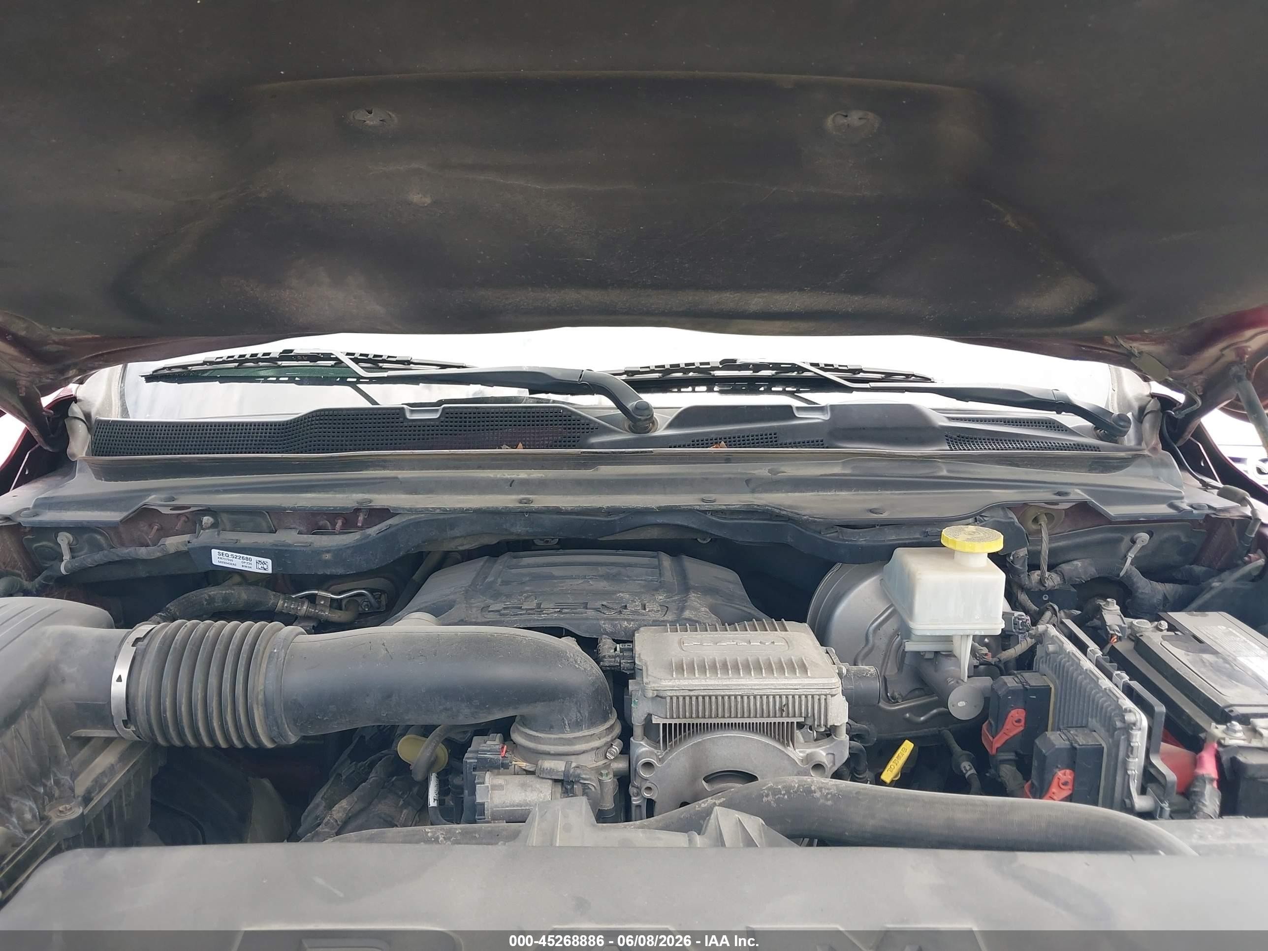 2019 Ram 1500 Big Horn/lone Star  4x2 6'4 Box Red vin: 1C6RREBT3KN757599