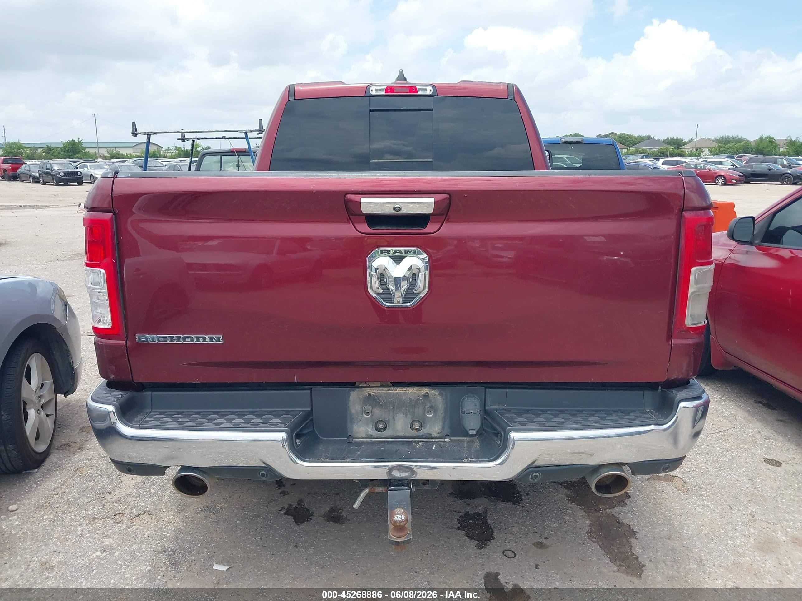 2019 Ram 1500 Big Horn/lone Star  4x2 6'4 Box Red vin: 1C6RREBT3KN757599