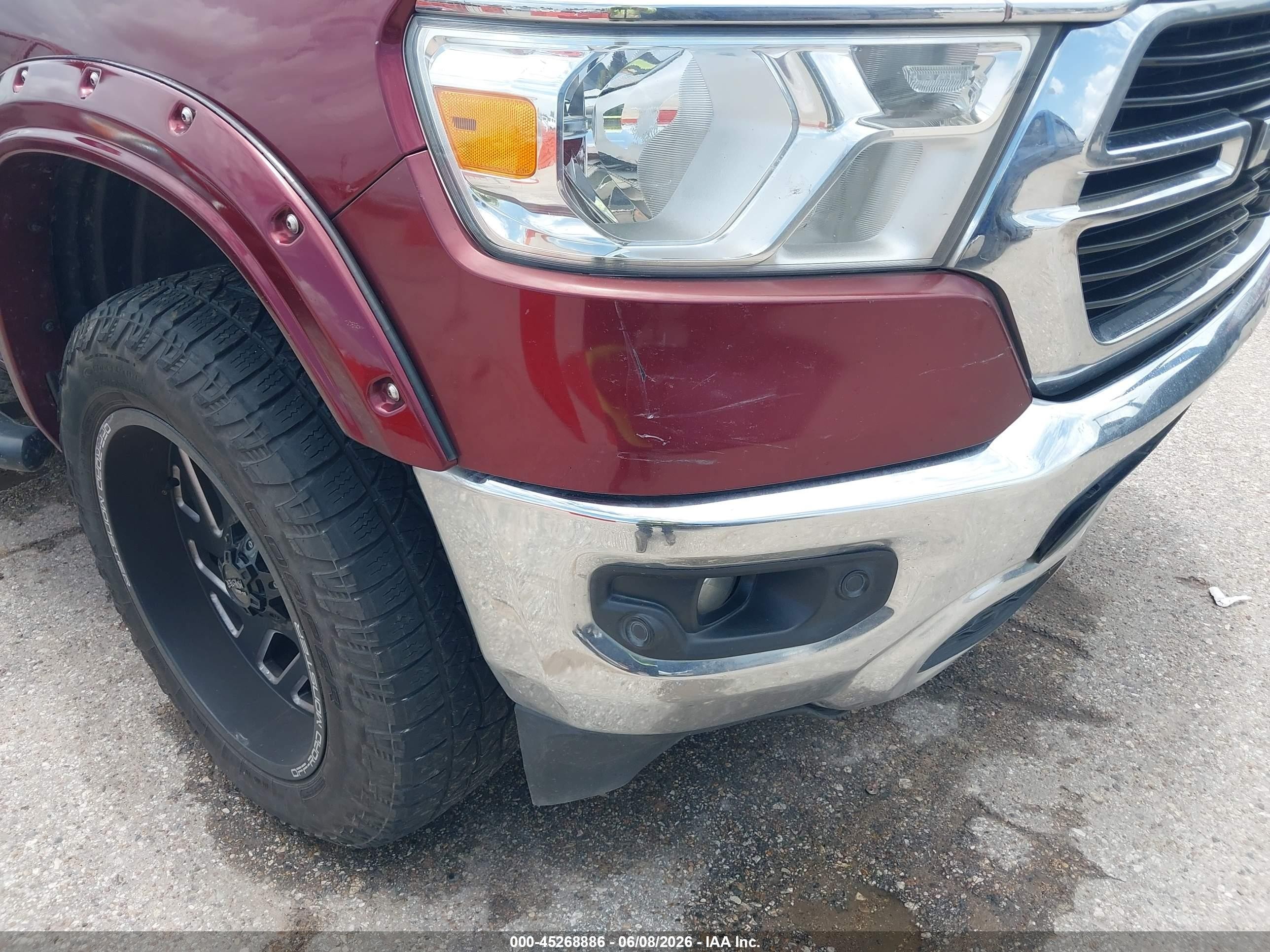 2019 Ram 1500 Big Horn/lone Star  4x2 6'4 Box Red vin: 1C6RREBT3KN757599