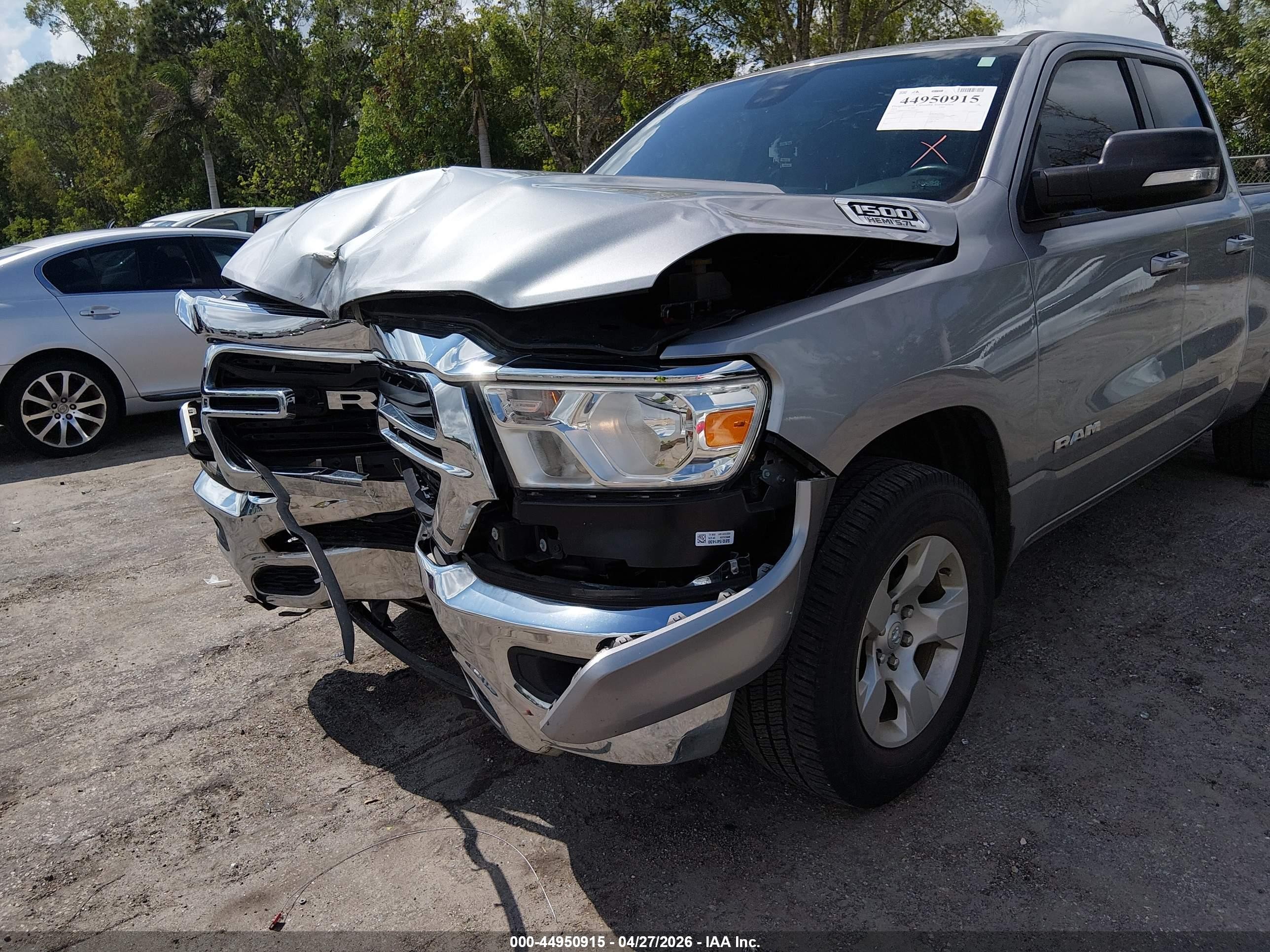 2021 Ram 1500 Big Horn  4x2 6'4 Box Silver vin: 1C6RREBT9MN530209