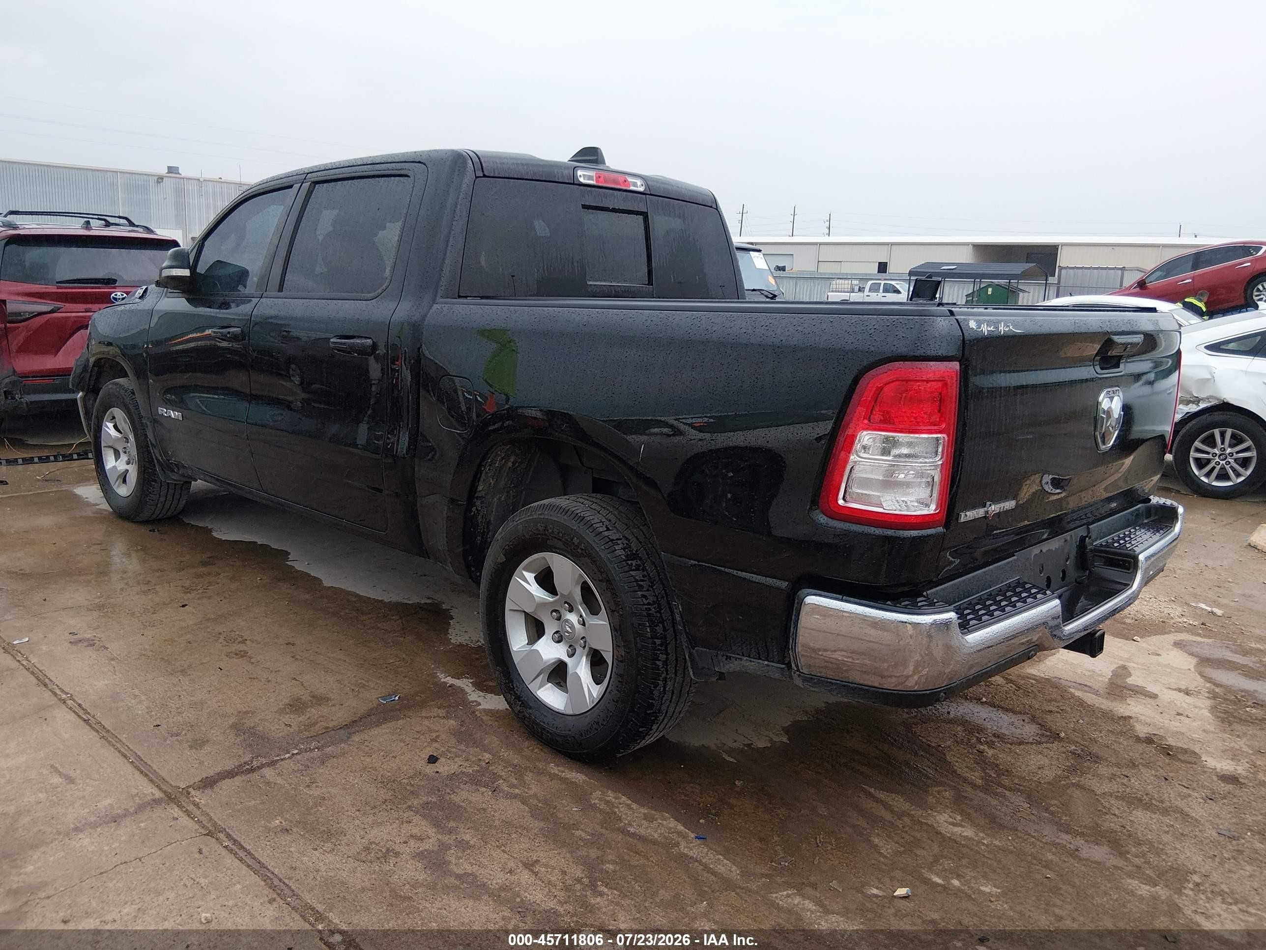 2021 Ram 1500 Lone Star  4x2 5'7 Box Черный vin: 1C6RREFG9MN503055