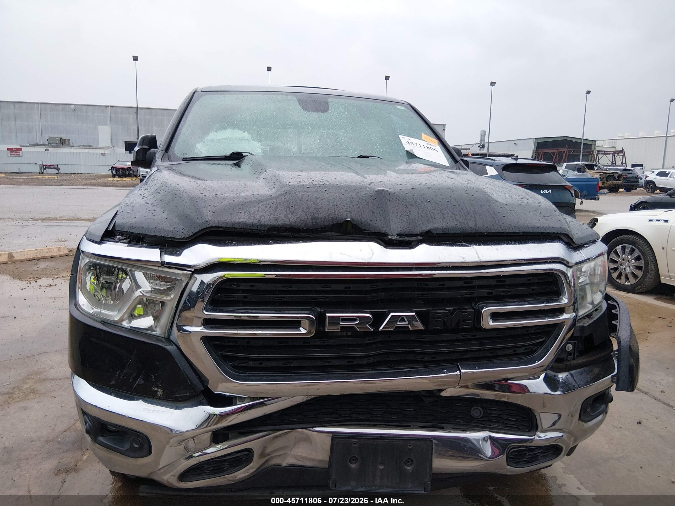 2021 Ram 1500 Lone Star  4x2 5'7 Box Черный vin: 1C6RREFG9MN503055