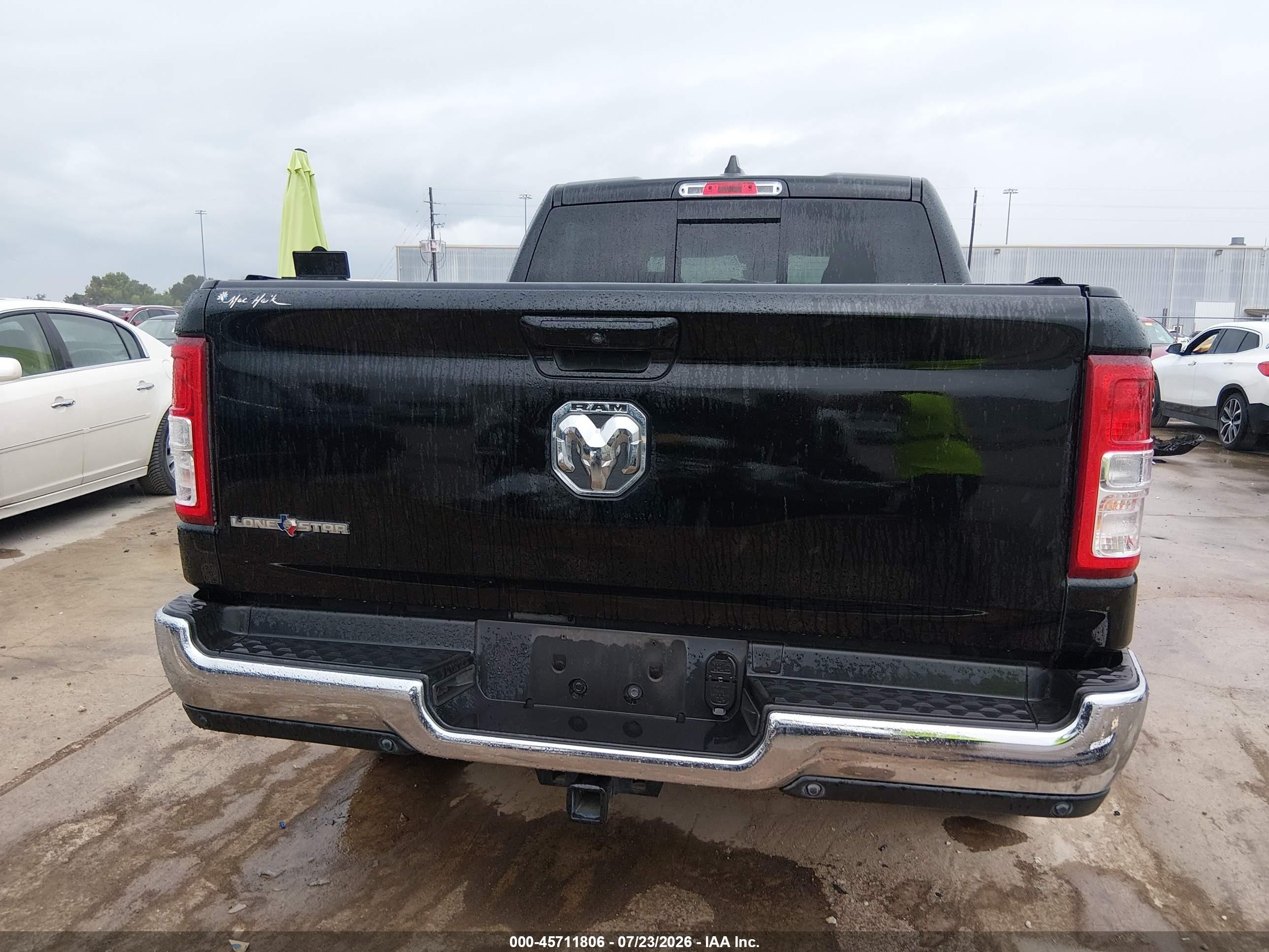 2021 Ram 1500 Lone Star  4x2 5'7 Box Черный vin: 1C6RREFG9MN503055