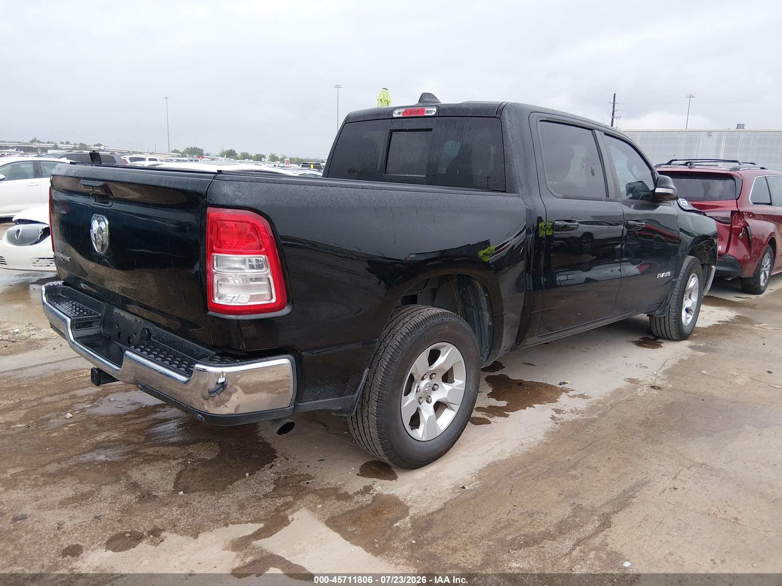 2021 Ram 1500 Lone Star  4x2 5'7 Box Черный vin: 1C6RREFG9MN503055