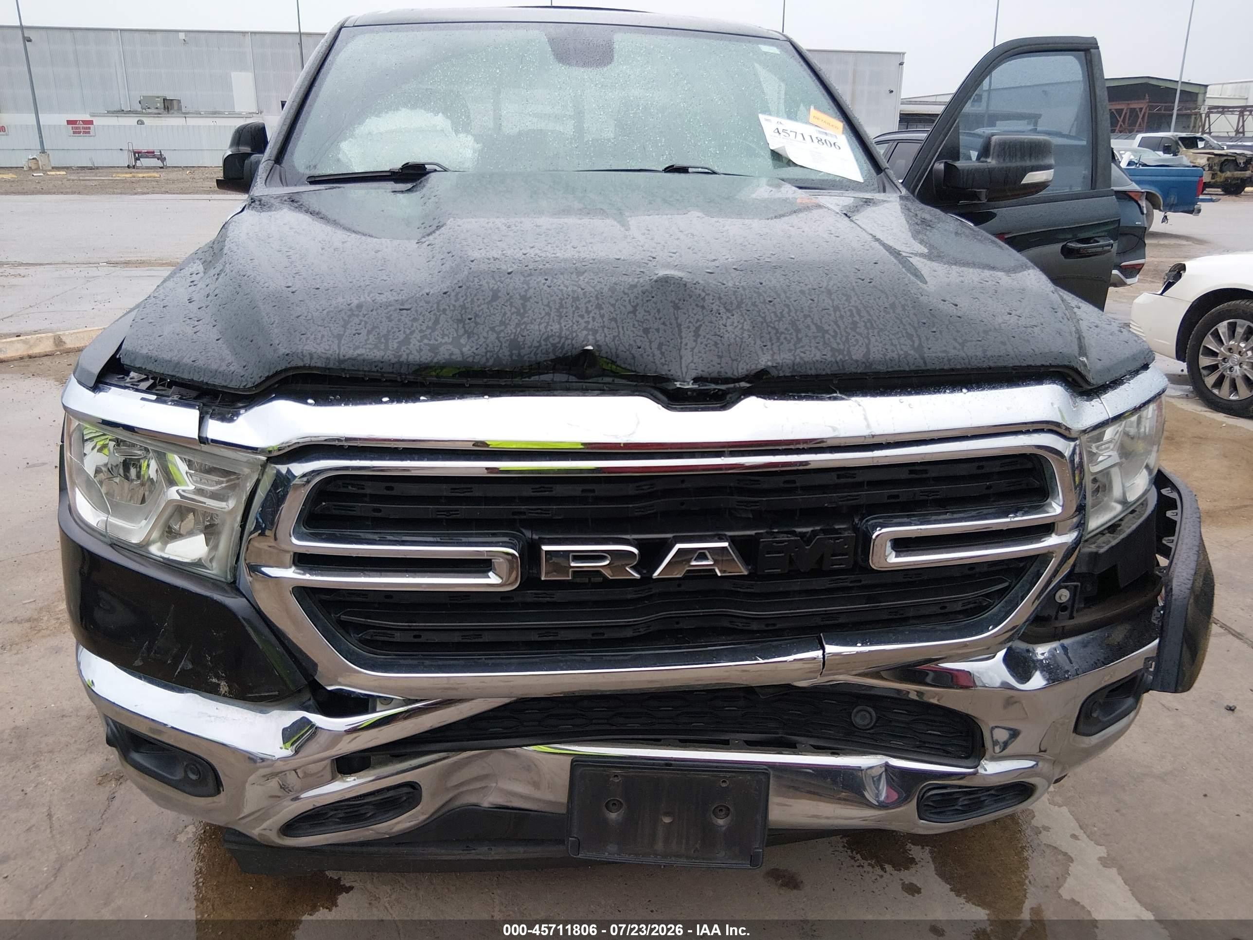 2021 Ram 1500 Lone Star  4x2 5'7 Box Черный vin: 1C6RREFG9MN503055