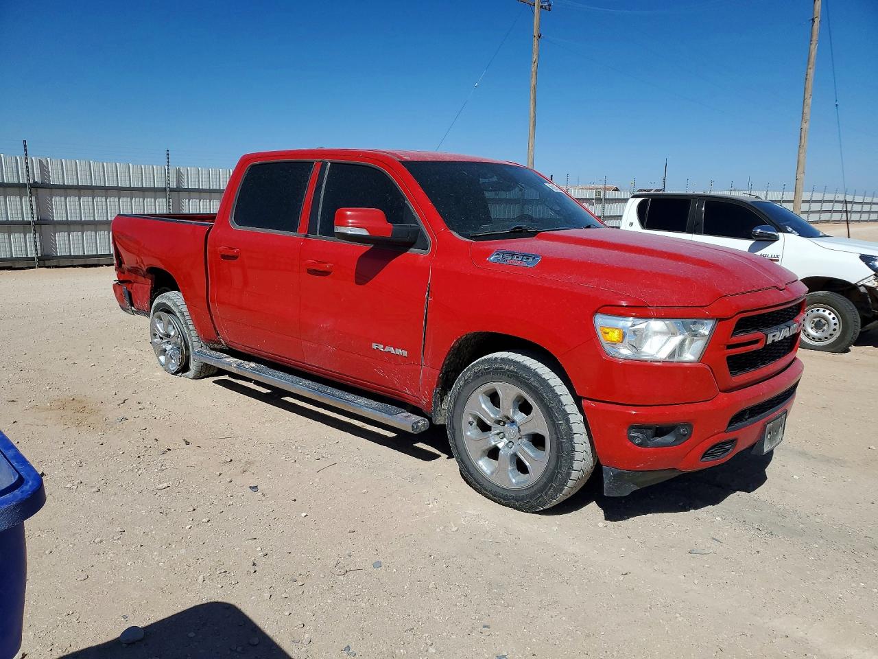 2022 Ram 1500 Big Horn Красный vin: 1C6RREFM9NN446086