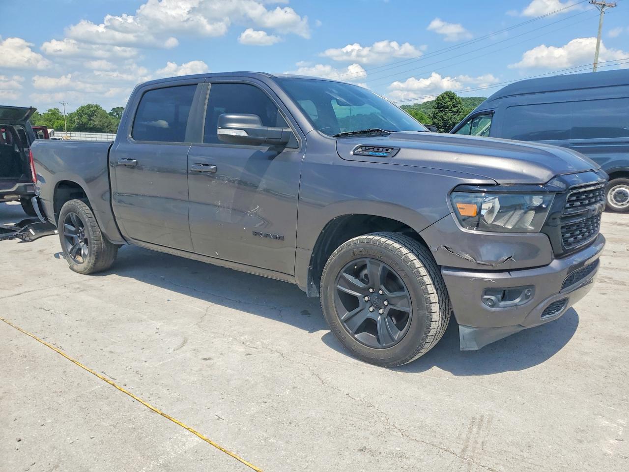 2022 Ram 1500 Big Horn Gray vin: 1C6RREFT3NN120002