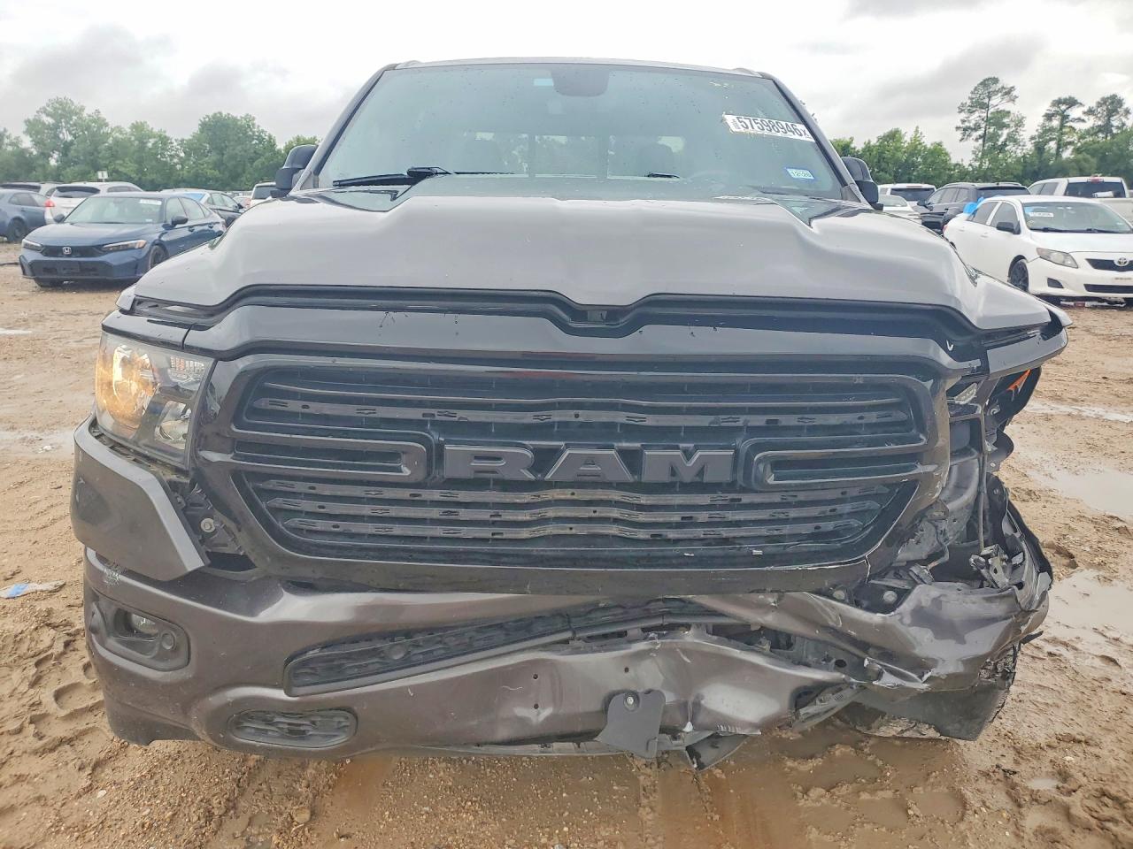 2021 Ram 1500 Big Horn Gray vin: 1C6RREFT4MN575505