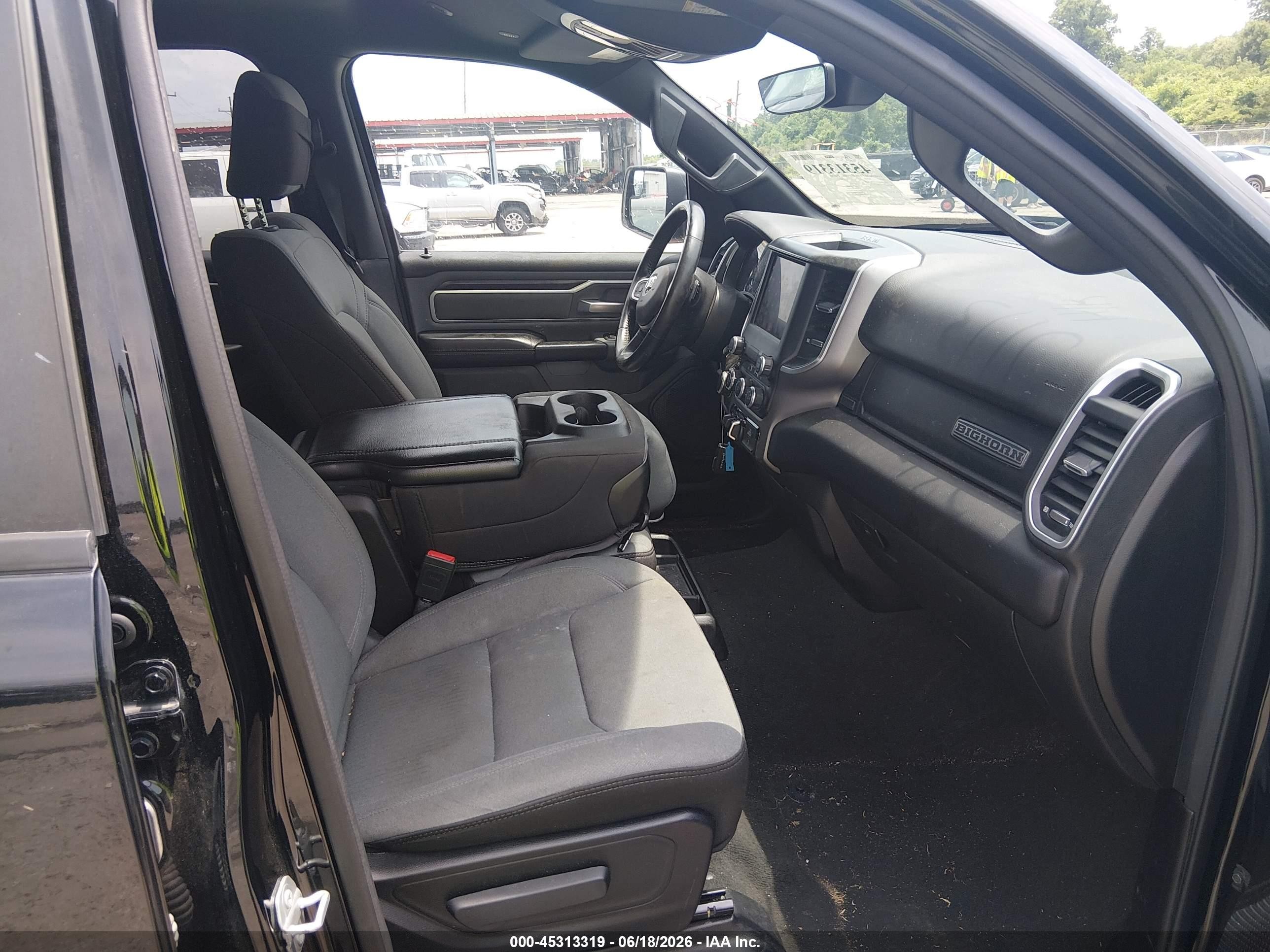 2023 Ram 1500 Big Horn  4x2 5'7 Box Black vin: 1C6RREFT5PN579180