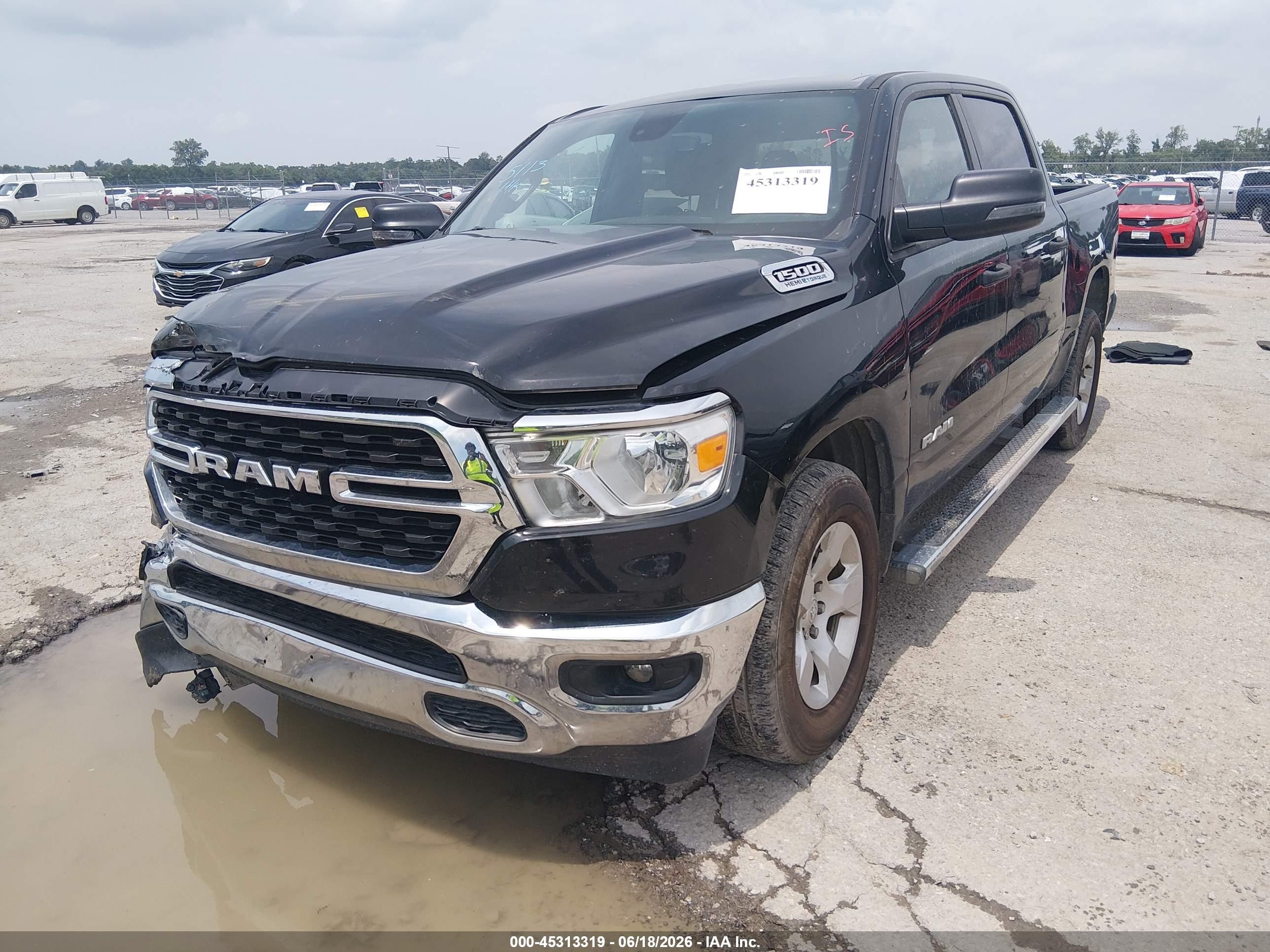 2023 Ram 1500 Big Horn  4x2 5'7 Box Black vin: 1C6RREFT5PN579180