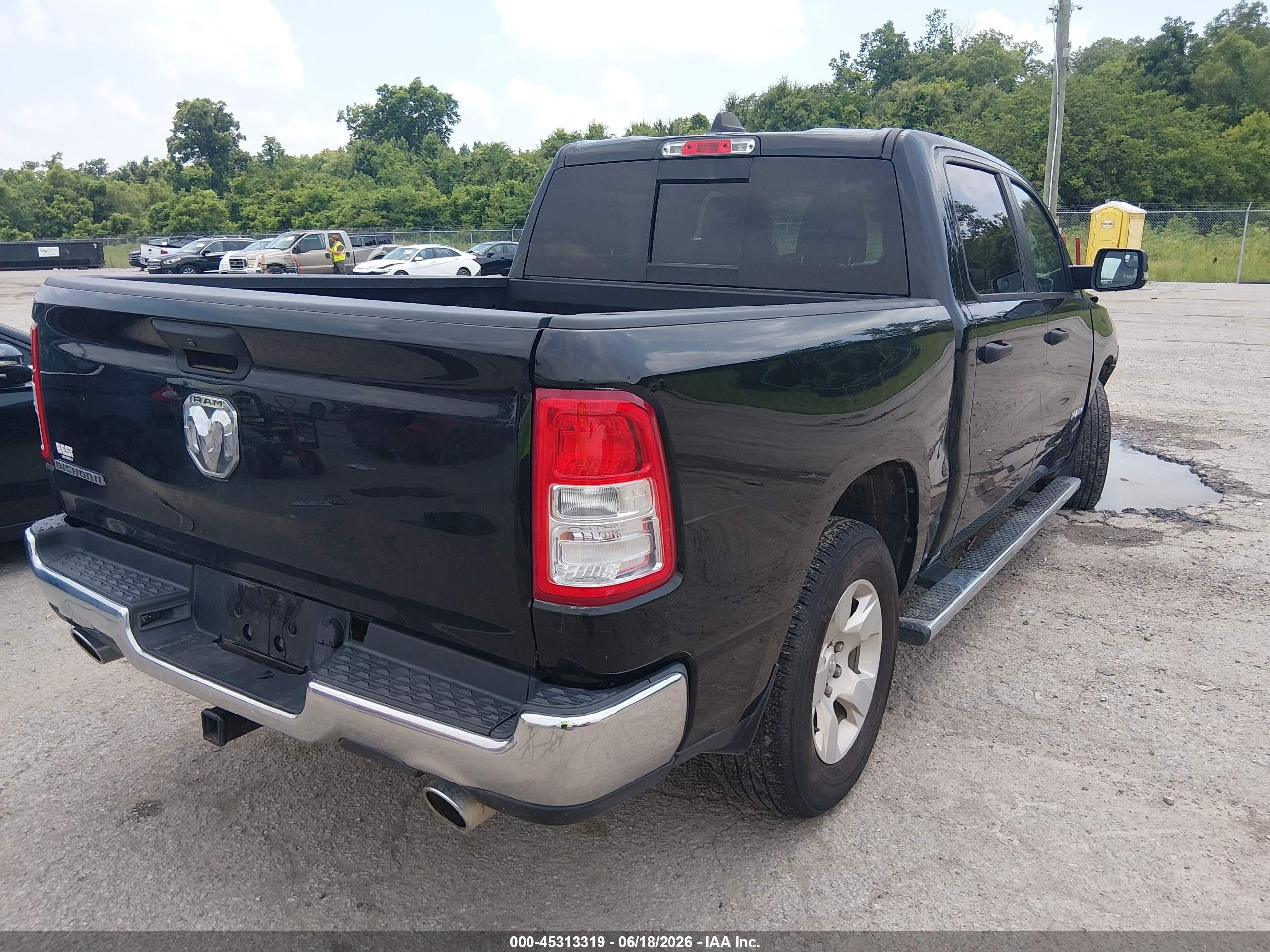 2023 Ram 1500 Big Horn  4x2 5'7 Box Black vin: 1C6RREFT5PN579180