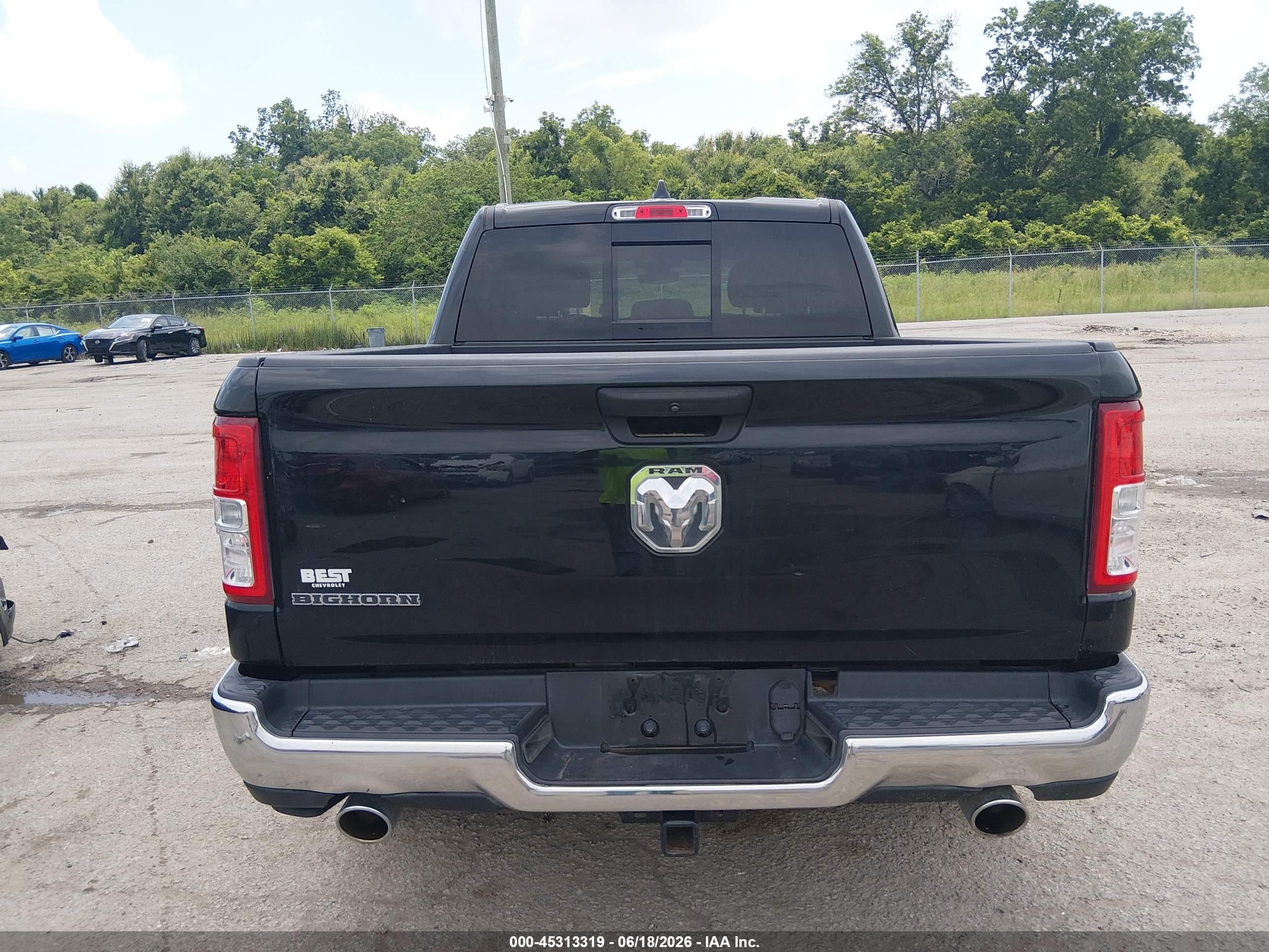 2023 Ram 1500 Big Horn  4x2 5'7 Box Black vin: 1C6RREFT5PN579180