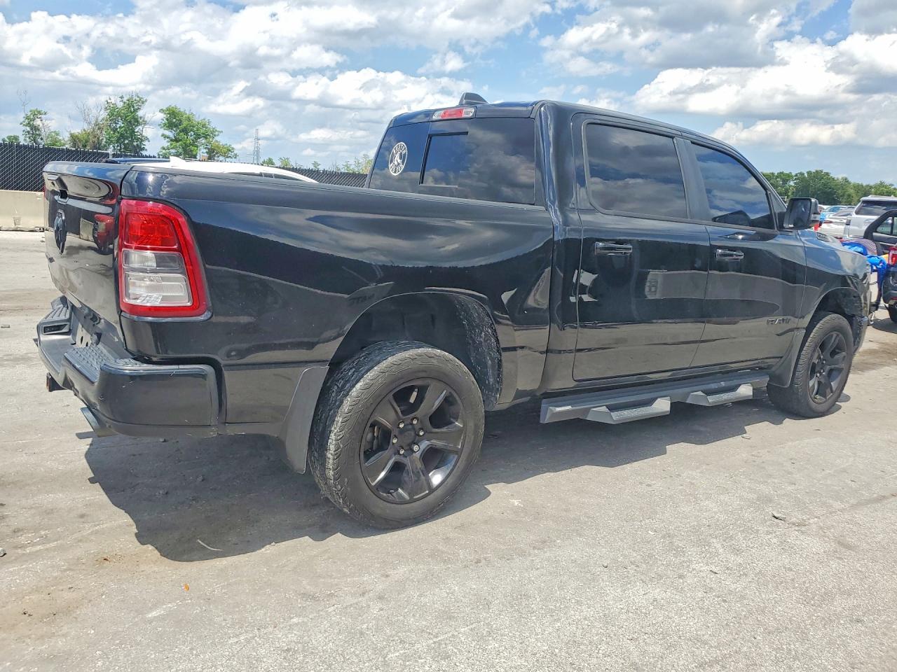 2020 Ram 1500 Big Horn Black vin: 1C6RREFT7LN306395
