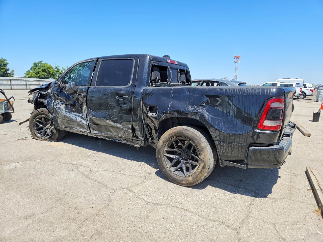 2019 Ram 1500 Big Horn Черный vin: 1C6RREFT9KN740476