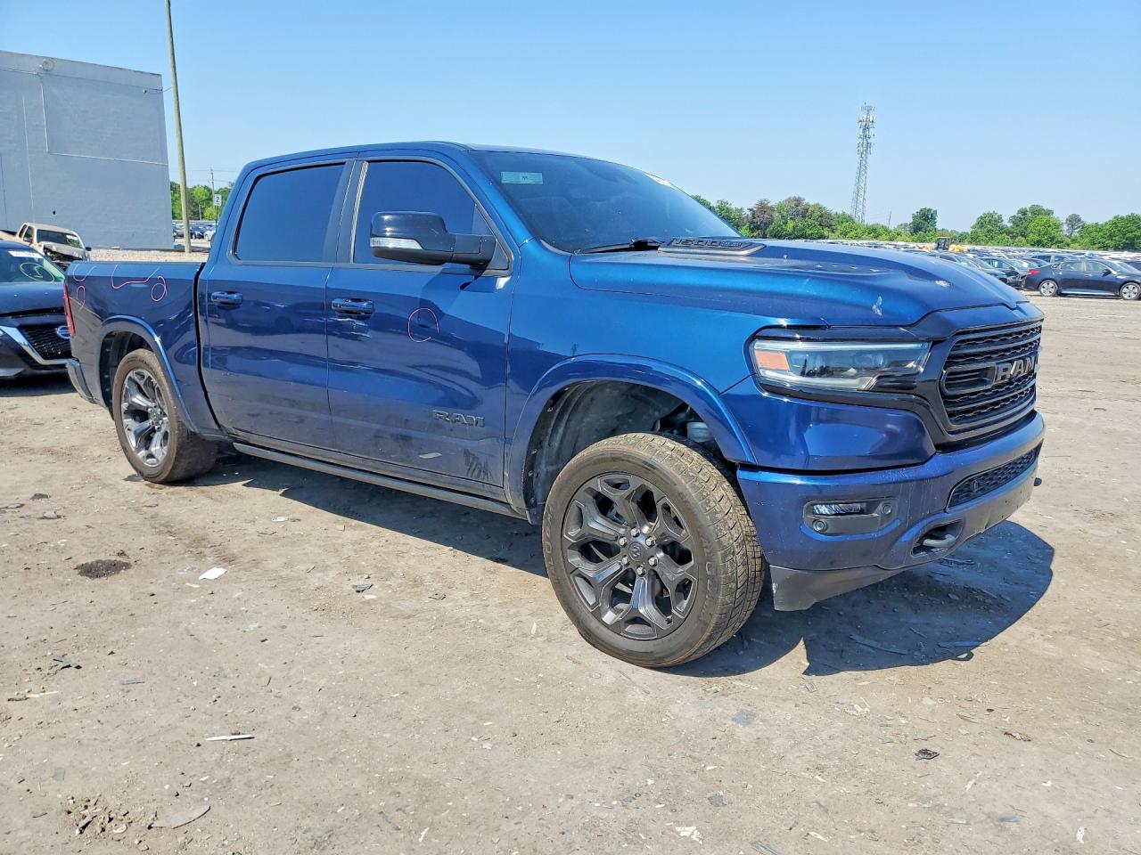 2021 Ram 1500 Limited Blue vin: 1C6RREHT3MN709336