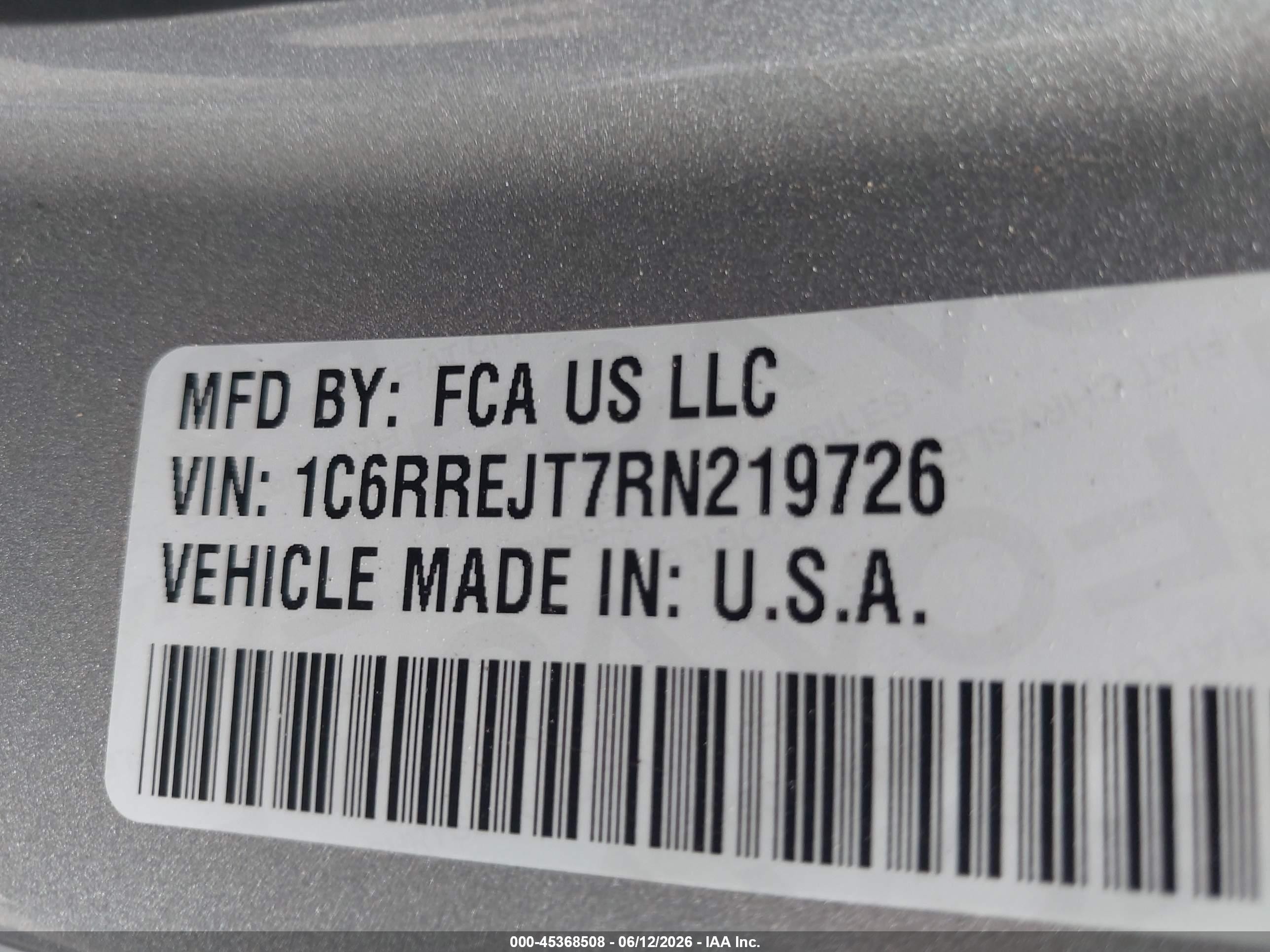 2024 Ram 1500 Laramie  4x2 5'7 Box Gray vin: 1C6RREJT7RN219726
