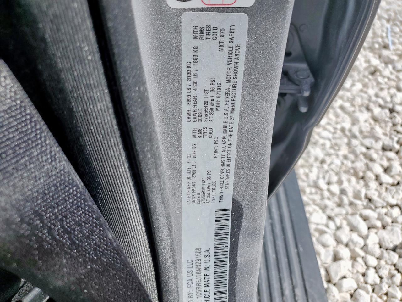 2022 Ram 1500 Laramie Silver vin: 1C6RREJT8NN291609