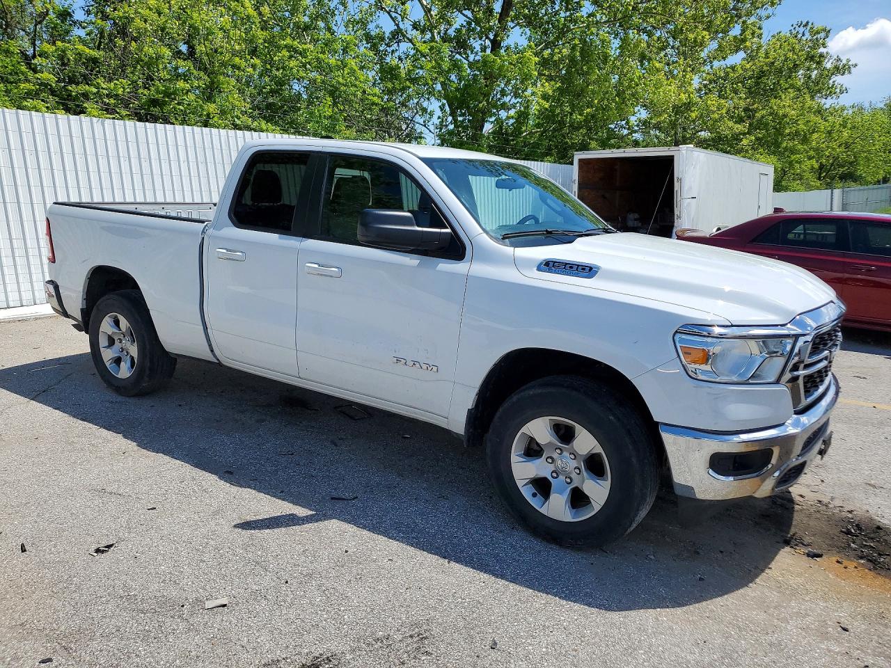 2022 Ram 1500 Big Horn White vin: 1C6RRFBG4NN348427