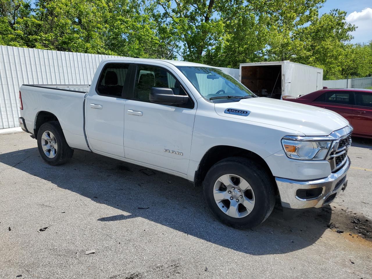 2022 Ram 1500 Big Horn White vin: 1C6RRFBG4NN348427 Damage: Front Bumper Cover Upper, Multiple Scratches Heavy, 3