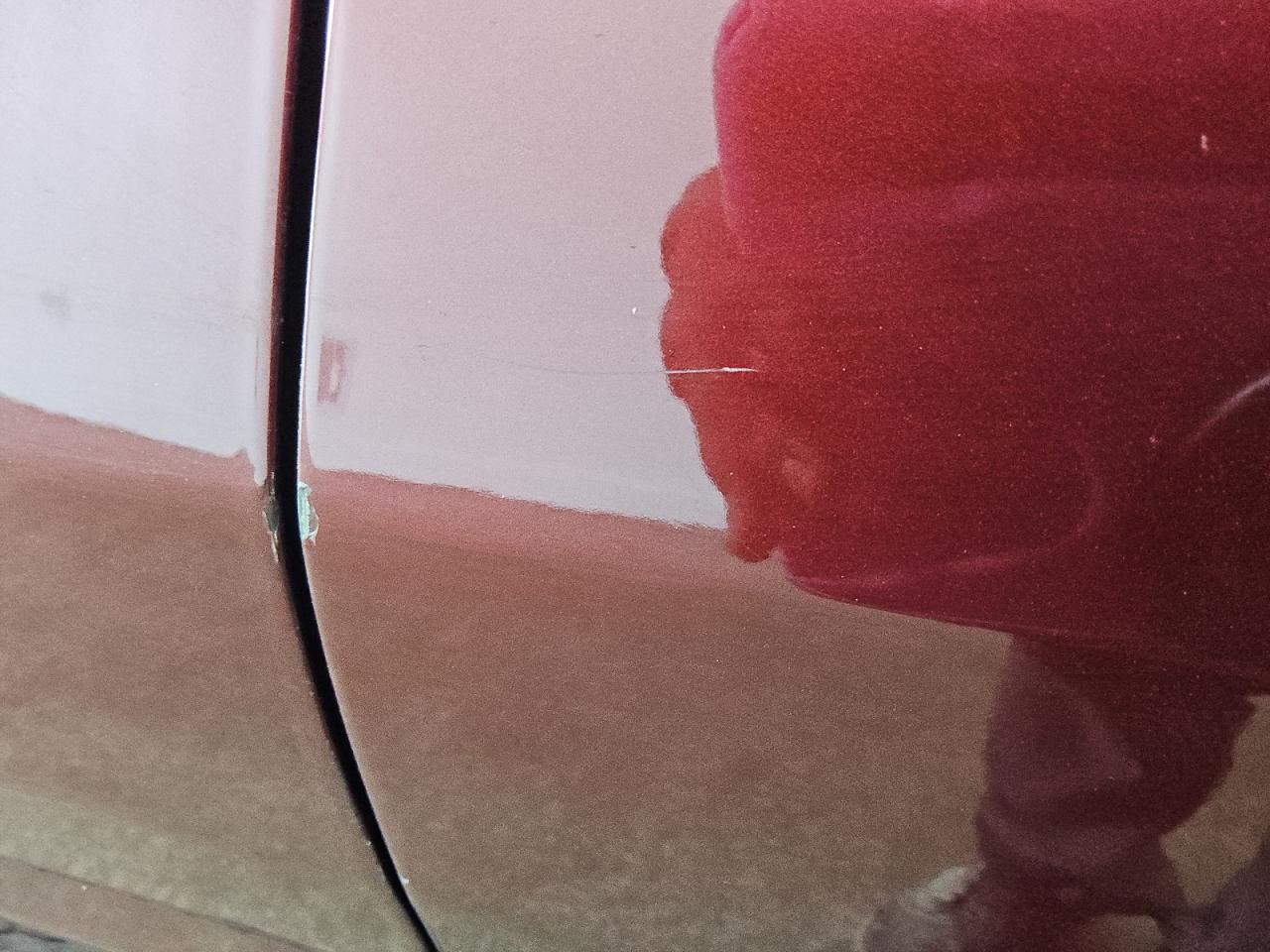 2021 Ram 1500 Tradesman Burgundy vin: 1C6RRFCG3MN714455 Damage: Left Rear Door, Heavy Scratch, 1 To 2 Inches