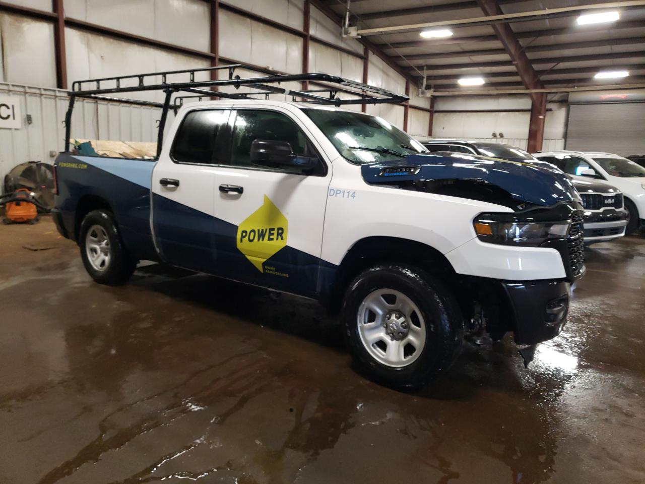 2025 Ram 1500 Tradesman Белый vin: 1C6RRFCG8SN696998 Damage: Overall Vehicle, De-Identify, Removal Required