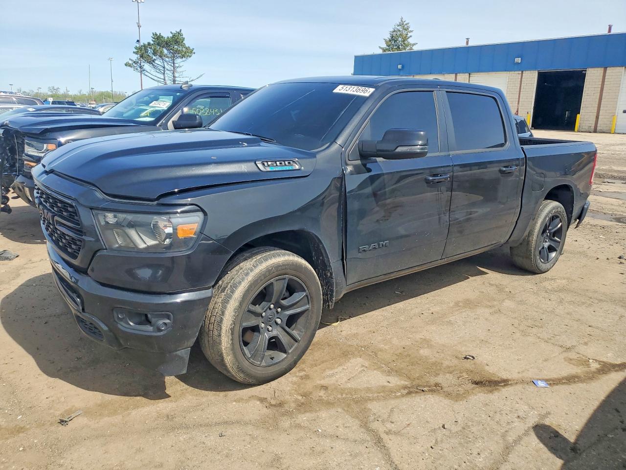 2023 Ram 1500 Big Horn Black vin: 1C6RRFFG1PN520197