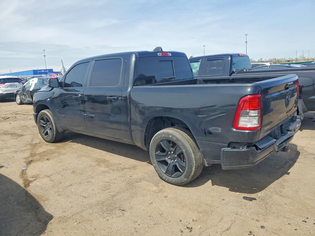2023 Ram 1500 Big Horn Черный vin: 1C6RRFFG1PN520197