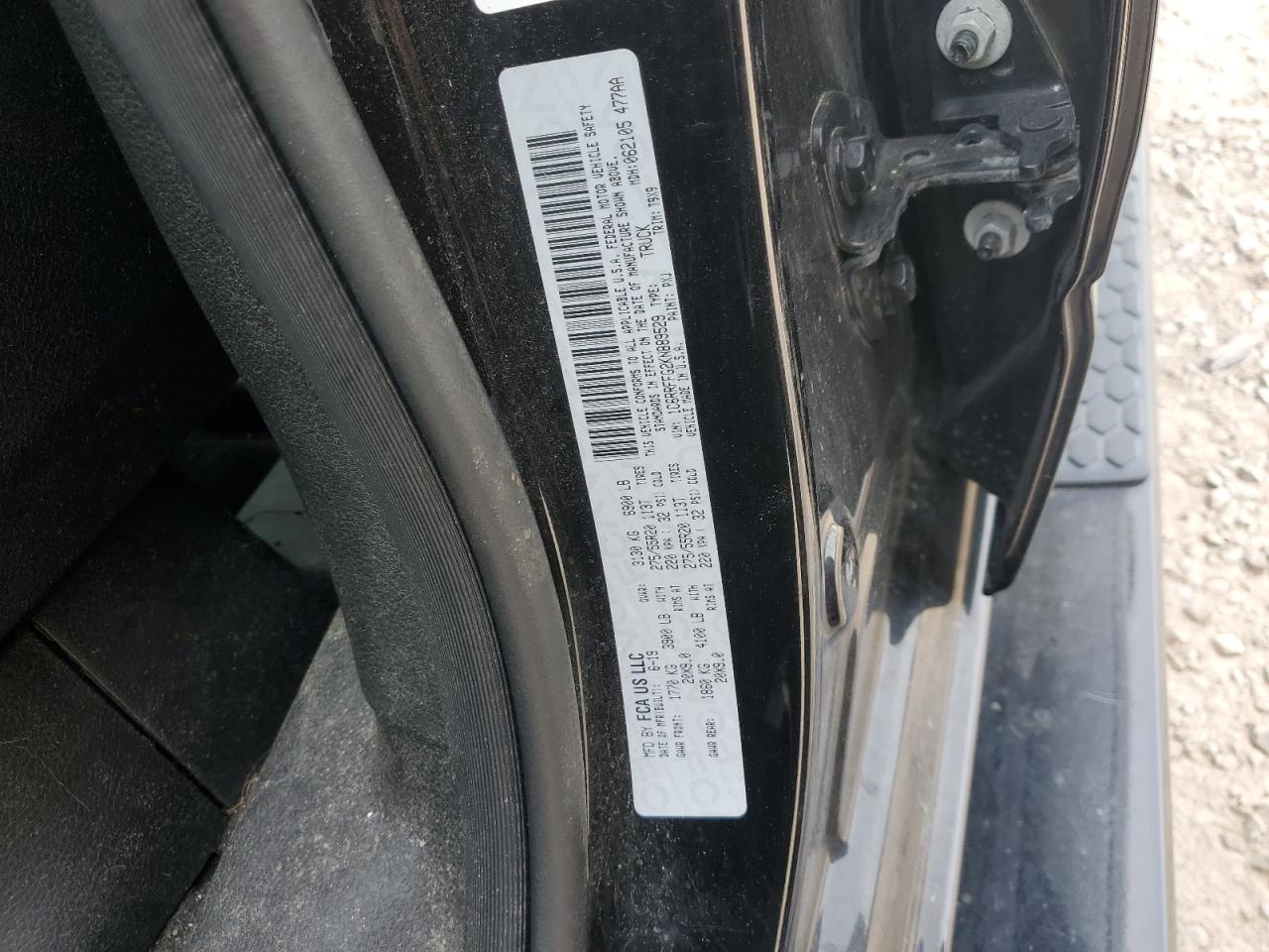 2019 Ram 1500 Big Horn/lone Star Black vin: 1C6RRFFG2KN889529