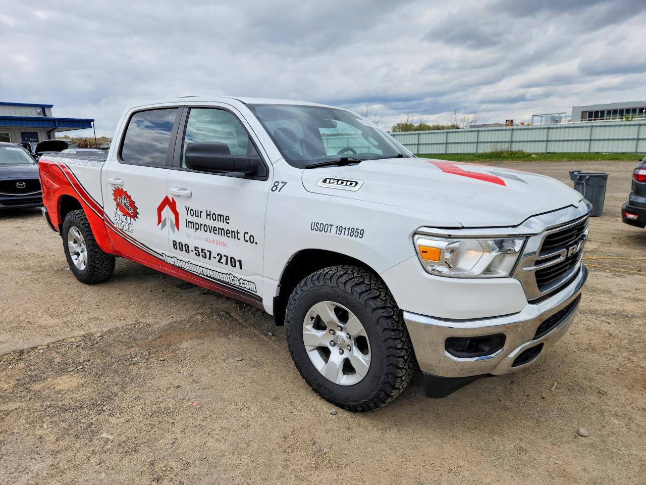 2021 Ram 1500 Big Horn White vin: 1C6RRFFG3MN573446