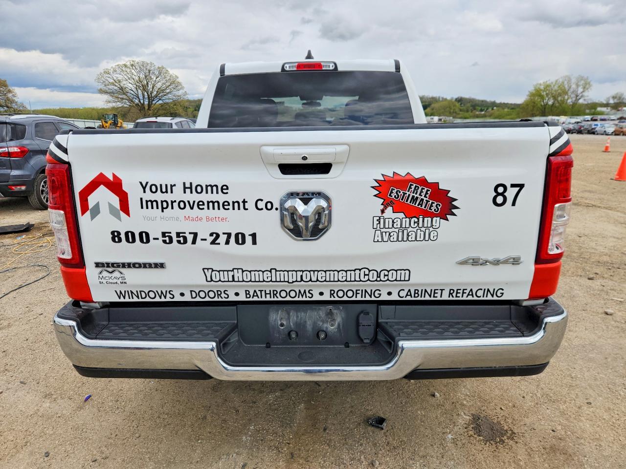 2021 Ram 1500 Big Horn White vin: 1C6RRFFG3MN573446