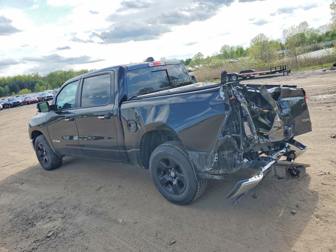 2019 Ram 1500 Big Horn Black vin: 1C6RRFFG4KN803265