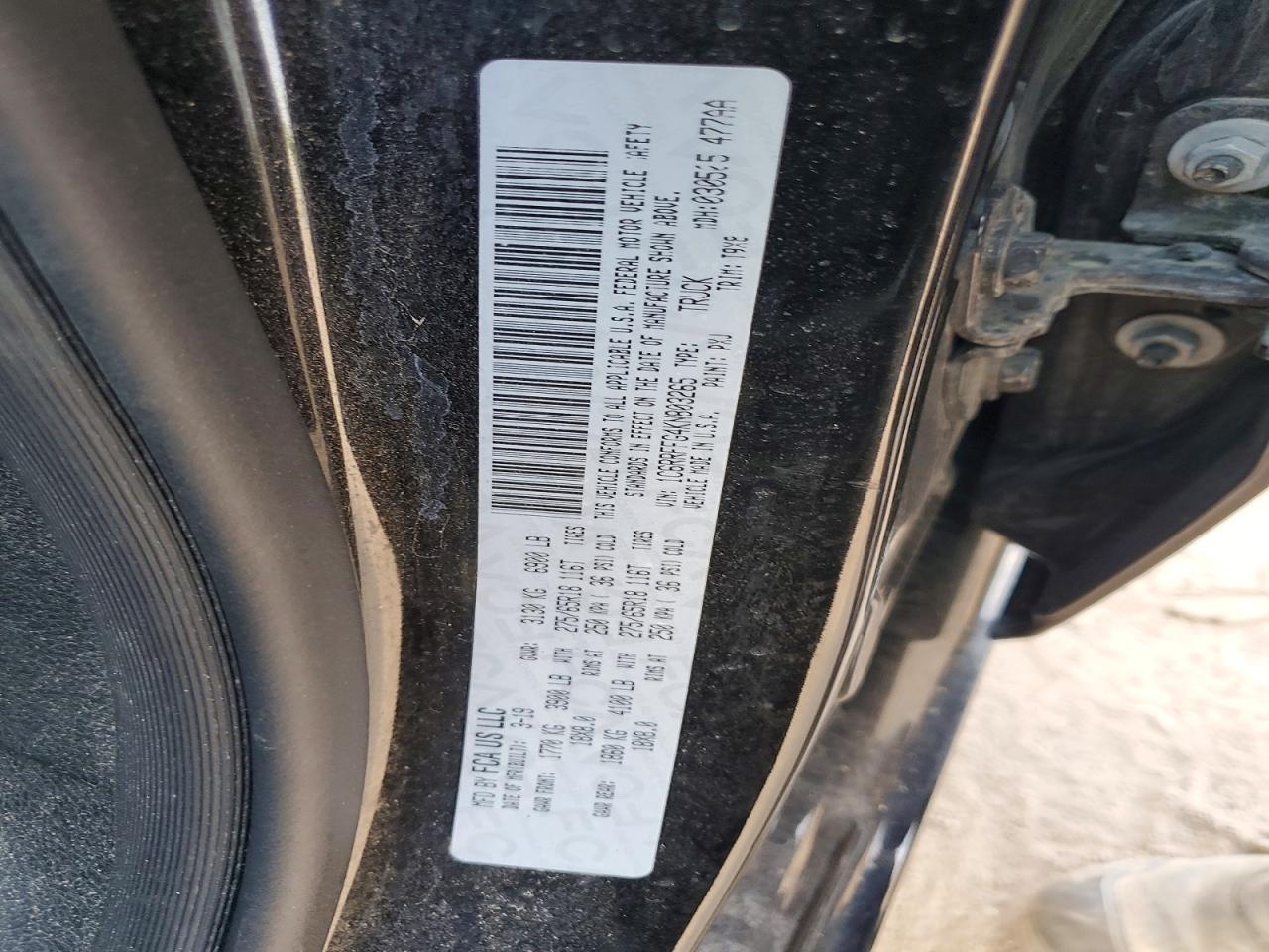 2019 Ram 1500 Big Horn Black vin: 1C6RRFFG4KN803265
