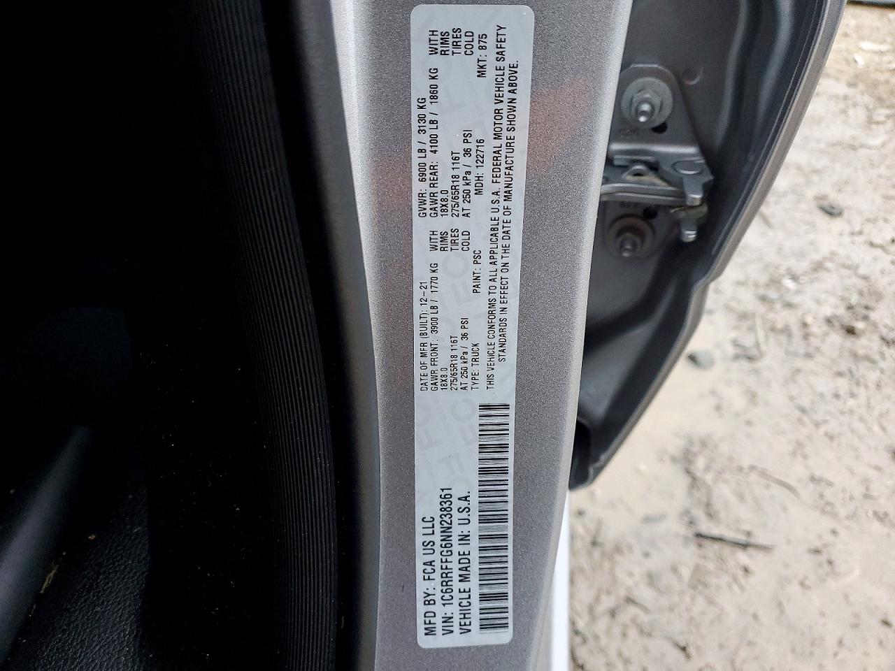 2022 Ram 1500 Big Horn/lone Star Серебряный vin: 1C6RRFFG6NN238361